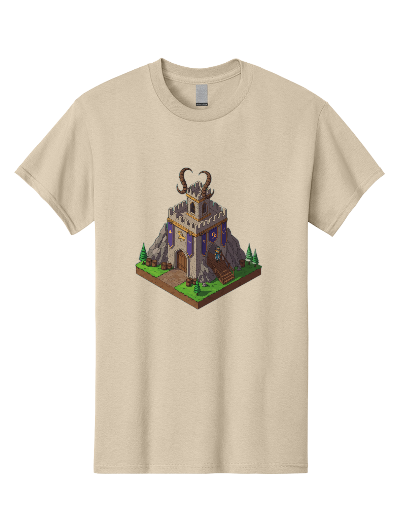 Castle-With-Ram-Horns Men'S Graphic Tee, 100% Cotton, Comfortable Casual Summer Wear, Machine Washable, Vintage Camera, Old Camera, Antique Camera, Black Camera, Classic Photography, Photography Equipment, Nostalgic Device, Film Camera, Bal963