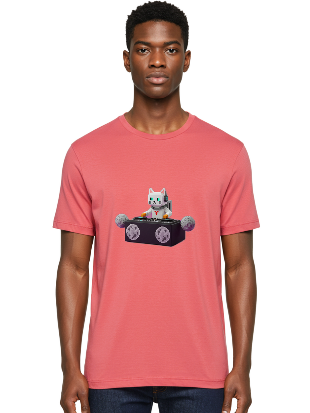 Cat-Dj Men'S Graphic Tee, 100% Cotton, Comfortable Casual Summer Wear, Machine Washable, Vintage Camera, Old Camera, Antique Camera, Black Camera, Classic Photography, Photography Equipment, Nostalgic Device, Film Camera, Camera Art Bal965