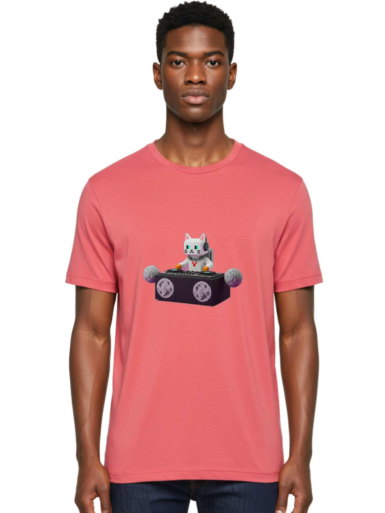 Cat-Dj Men'S Graphic Tee, 100% Cotton, Comfortable Casual Summer Wear, Machine Washable, Vintage Camera, Old Camera, Antique Camera, Black Camera, Classic Photography, Photography Equipment, Nostalgic Device, Film Camera, Camera Art Bal965