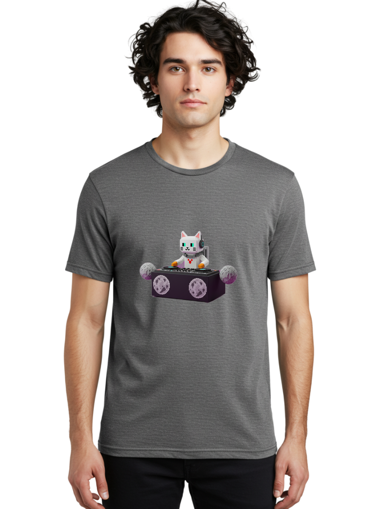 Cat-Dj Men'S Graphic Tee, 100% Cotton, Comfortable Casual Summer Wear, Machine Washable, Vintage Camera, Old Camera, Antique Camera, Black Camera, Classic Photography, Photography Equipment, Nostalgic Device, Film Camera, Camera Art Bal965