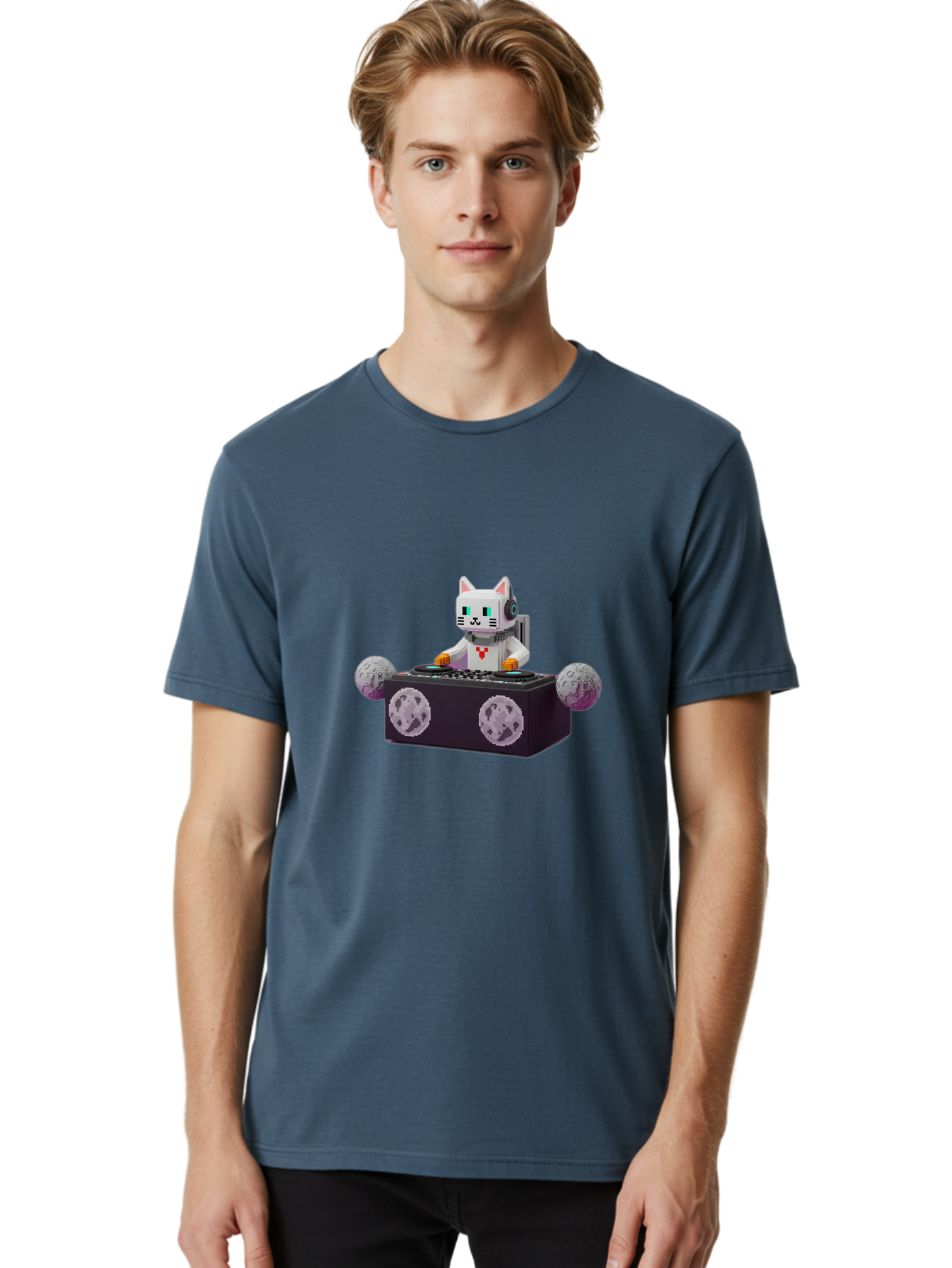 Cat-Dj Men'S Graphic Tee, 100% Cotton, Comfortable Casual Summer Wear, Machine Washable, Vintage Camera, Old Camera, Antique Camera, Black Camera, Classic Photography, Photography Equipment, Nostalgic Device, Film Camera, Camera Art Bal965