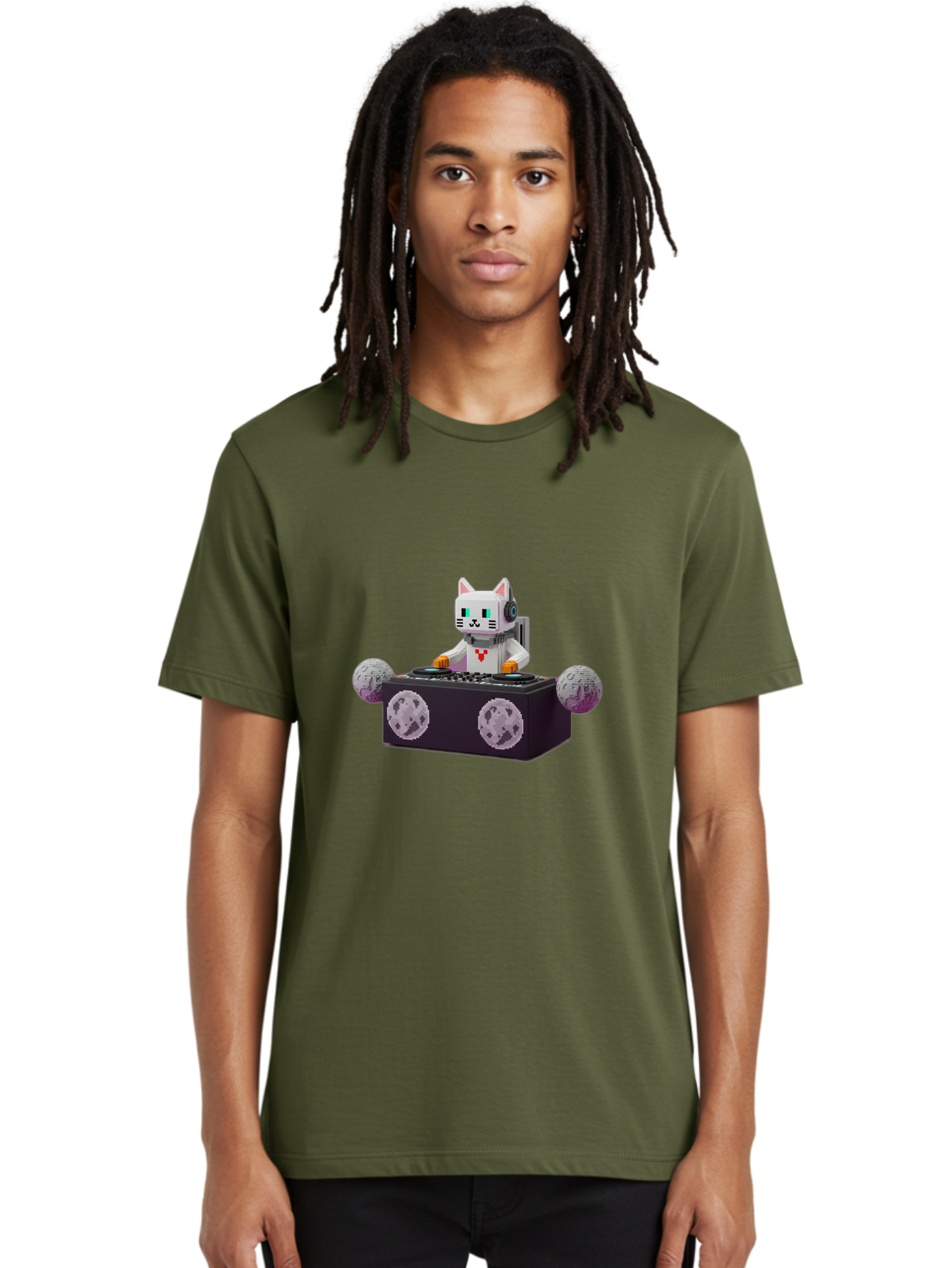 Cat-Dj Men'S Graphic Tee, 100% Cotton, Comfortable Casual Summer Wear, Machine Washable, Vintage Camera, Old Camera, Antique Camera, Black Camera, Classic Photography, Photography Equipment, Nostalgic Device, Film Camera, Camera Art Bal965