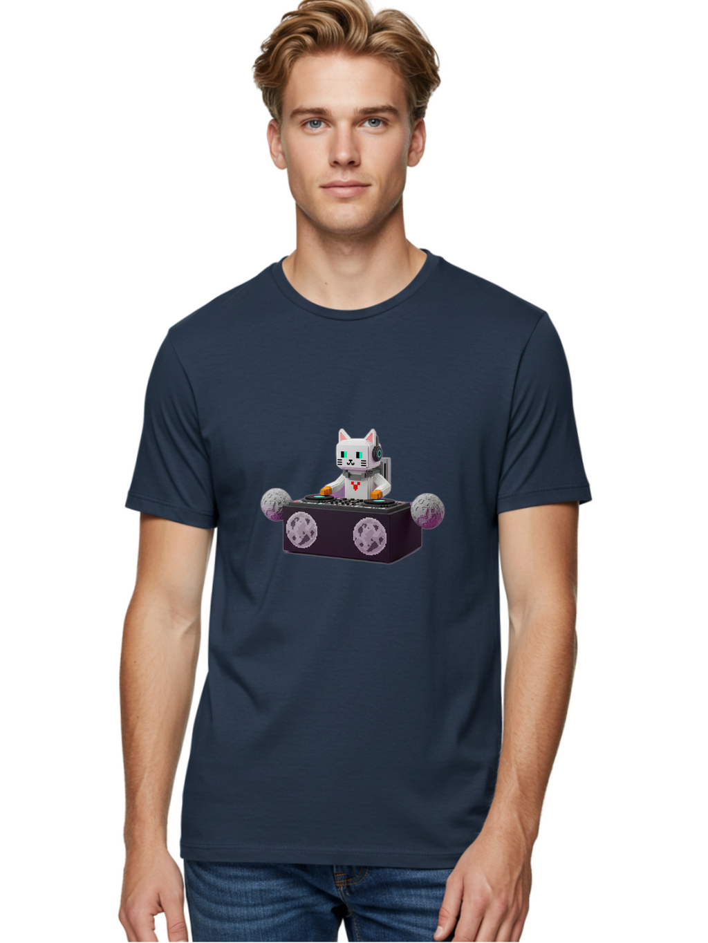 Cat-Dj Men'S Graphic Tee, 100% Cotton, Comfortable Casual Summer Wear, Machine Washable, Vintage Camera, Old Camera, Antique Camera, Black Camera, Classic Photography, Photography Equipment, Nostalgic Device, Film Camera, Camera Art Bal965
