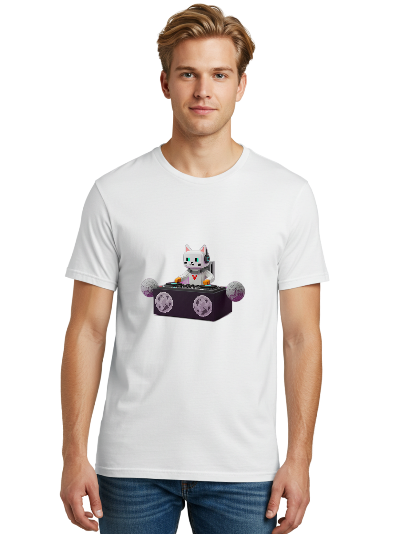 Cat-Dj Men'S Graphic Tee, 100% Cotton, Comfortable Casual Summer Wear, Machine Washable, Vintage Camera, Old Camera, Antique Camera, Black Camera, Classic Photography, Photography Equipment, Nostalgic Device, Film Camera, Camera Art Bal965