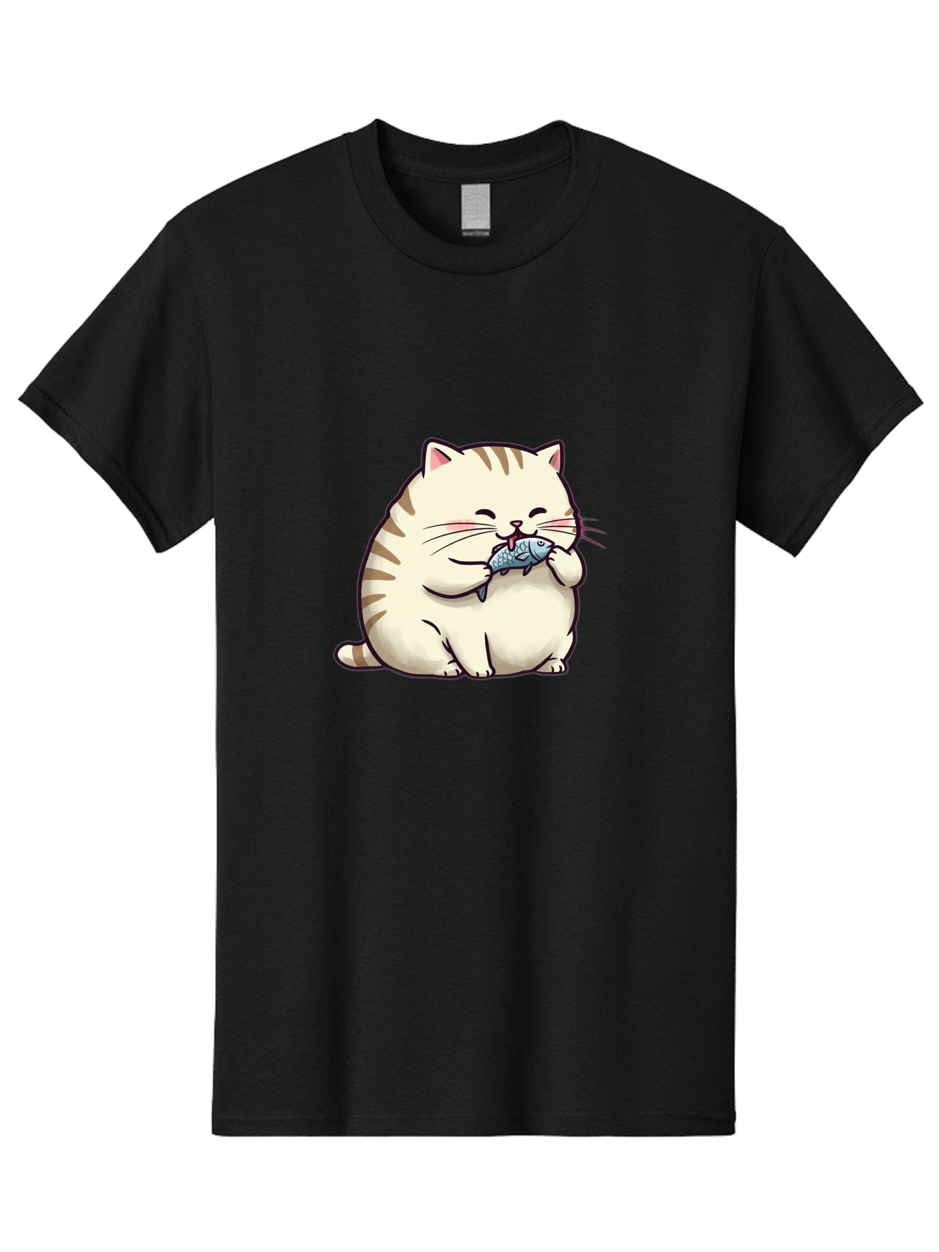 Cat-Eating-Fish-2 Men'S Graphic Tee, 100% Cotton, Comfortable Casual Summer Wear, Machine Washable, Vintage Camera, Old Camera, Antique Camera, Black Camera, Classic Photography, Photography Equipment, Nostalgic Device, Film Camera, Camera Art Bal968