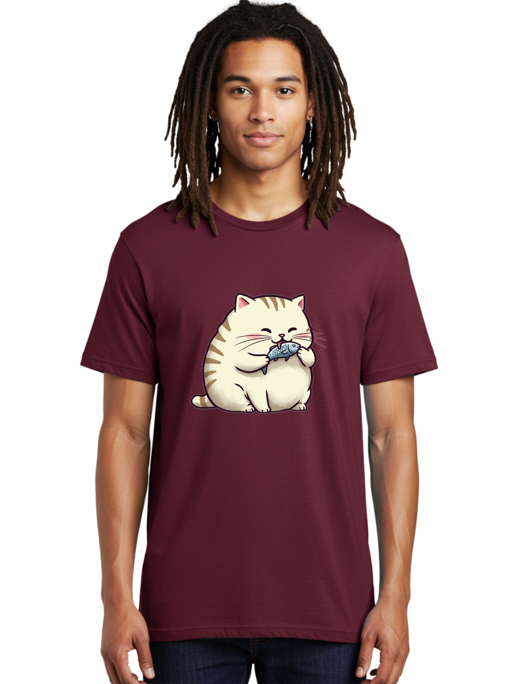 Cat-Eating-Fish-2 Men'S Graphic Tee, 100% Cotton, Comfortable Casual Summer Wear, Machine Washable, Vintage Camera, Old Camera, Antique Camera, Black Camera, Classic Photography, Photography Equipment, Nostalgic Device, Film Camera, Camera Art Bal968