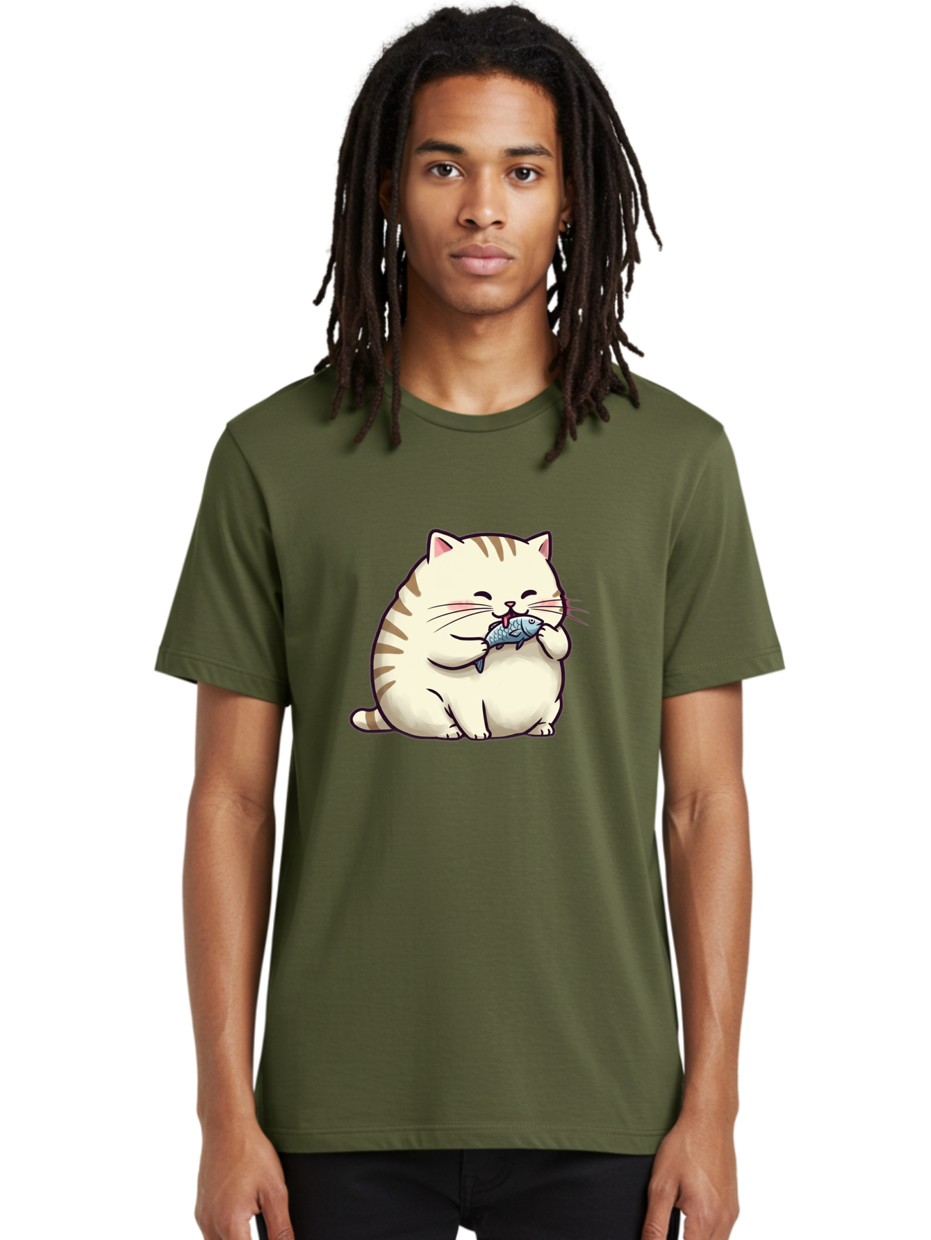 Cat-Eating-Fish-2 Men'S Graphic Tee, 100% Cotton, Comfortable Casual Summer Wear, Machine Washable, Vintage Camera, Old Camera, Antique Camera, Black Camera, Classic Photography, Photography Equipment, Nostalgic Device, Film Camera, Camera Art Bal968