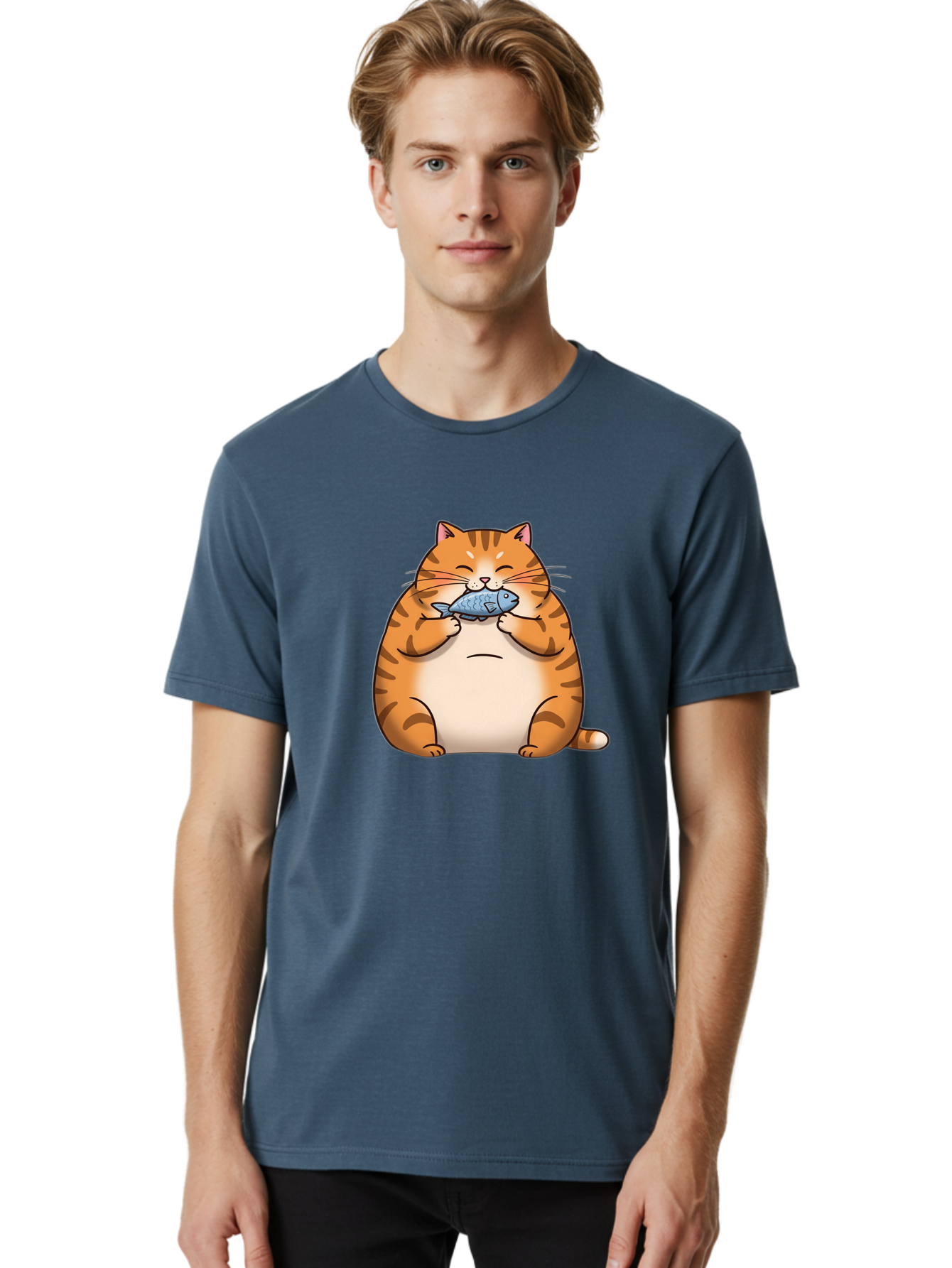 Cat-Eating-Fish Men'S Graphic Tee, 100% Cotton, Comfortable Casual Summer Wear, Machine Washable, Vintage Camera, Old Camera, Antique Camera, Black Camera, Classic Photography, Photography Equipment, Nostalgic Device, Film Camera, Camera Art Bal969
