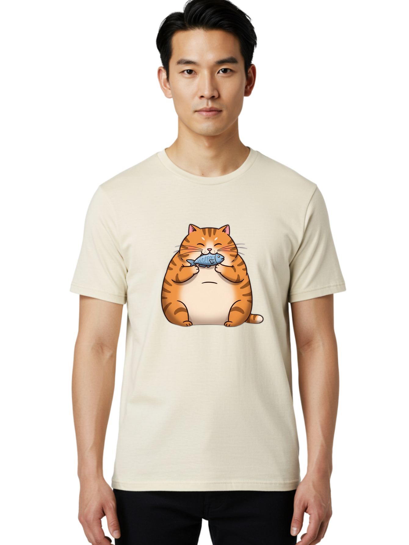 Cat-Eating-Fish Men'S Graphic Tee, 100% Cotton, Comfortable Casual Summer Wear, Machine Washable, Vintage Camera, Old Camera, Antique Camera, Black Camera, Classic Photography, Photography Equipment, Nostalgic Device, Film Camera, Camera Art Bal969