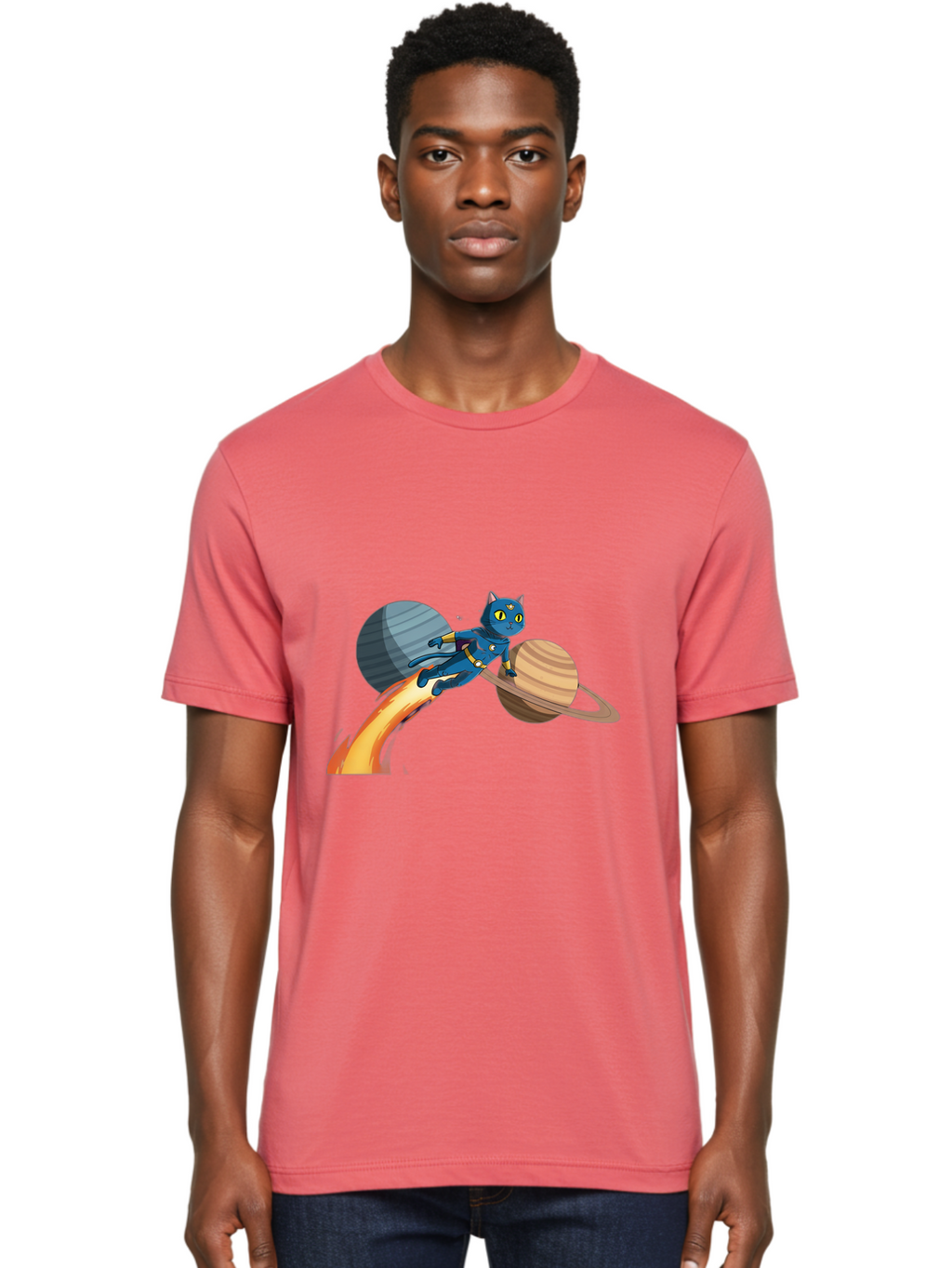Cat-Flying-Rocket Men'S Graphic Tee, 100% Cotton, Comfortable Casual Summer Wear, Machine Washable, Vintage Camera, Old Camera, Antique Camera, Black Camera, Classic Photography, Photography Equipment, Nostalgic Device, Film Camera, Camera Art Bal970
