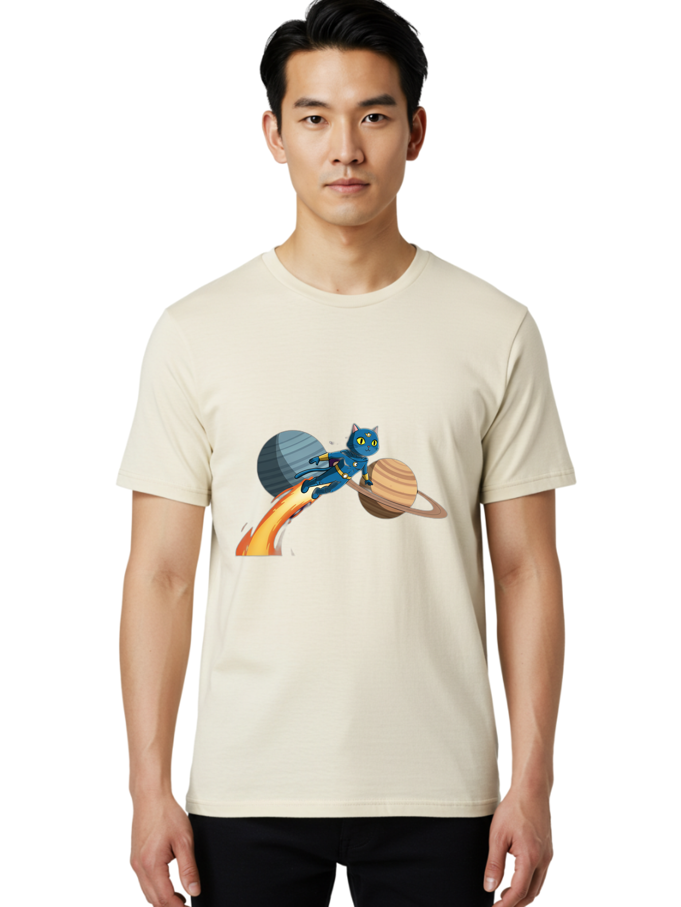 Cat-Flying-Rocket Men'S Graphic Tee, 100% Cotton, Comfortable Casual Summer Wear, Machine Washable, Vintage Camera, Old Camera, Antique Camera, Black Camera, Classic Photography, Photography Equipment, Nostalgic Device, Film Camera, Camera Art Bal970