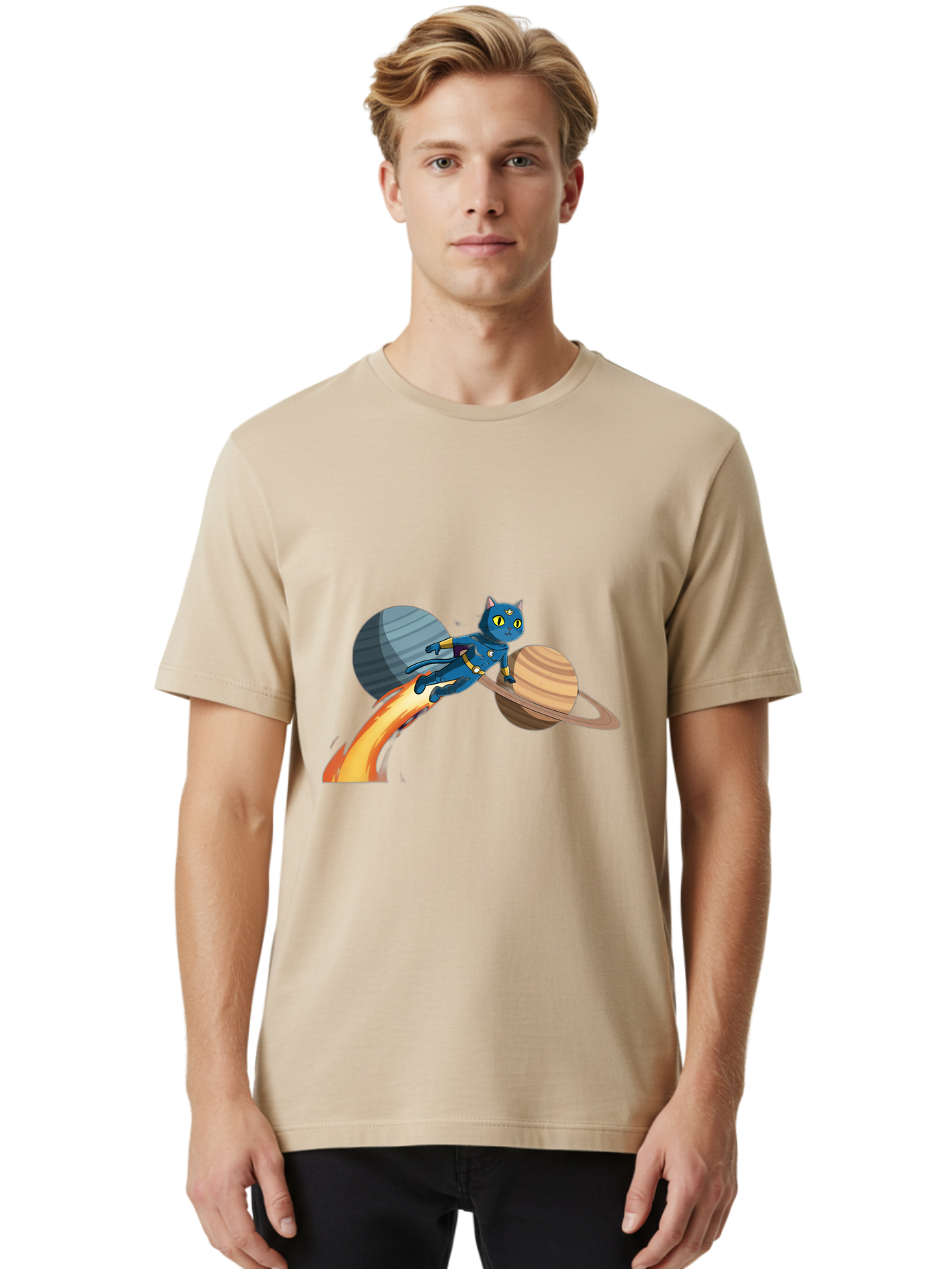 Cat-Flying-Rocket Men'S Graphic Tee, 100% Cotton, Comfortable Casual Summer Wear, Machine Washable, Vintage Camera, Old Camera, Antique Camera, Black Camera, Classic Photography, Photography Equipment, Nostalgic Device, Film Camera, Camera Art Bal970
