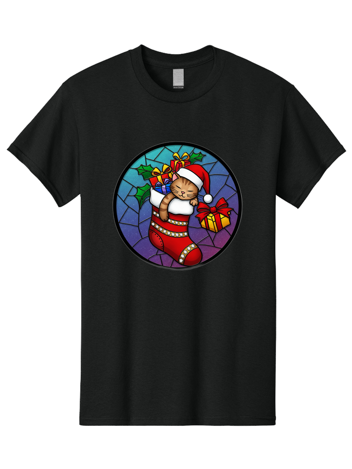 Cat-In-Christmas-Stocking-1 Men'S Graphic Tee, 100% Cotton, Comfortable Casual Summer Wear, Machine Washable, Vintage Camera, Old Camera, Antique Camera, Black Camera, Classic Photography, Photography Equipment, Nostalgic Device, Film Camera, Bal972