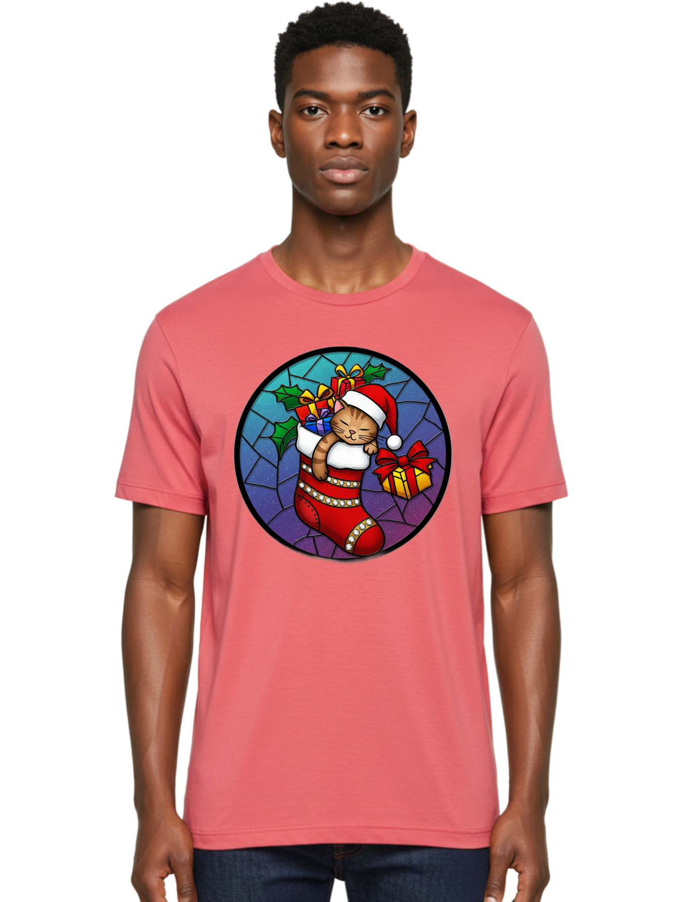 Cat-In-Christmas-Stocking-1 Men'S Graphic Tee, 100% Cotton, Comfortable Casual Summer Wear, Machine Washable, Vintage Camera, Old Camera, Antique Camera, Black Camera, Classic Photography, Photography Equipment, Nostalgic Device, Film Camera, Bal972