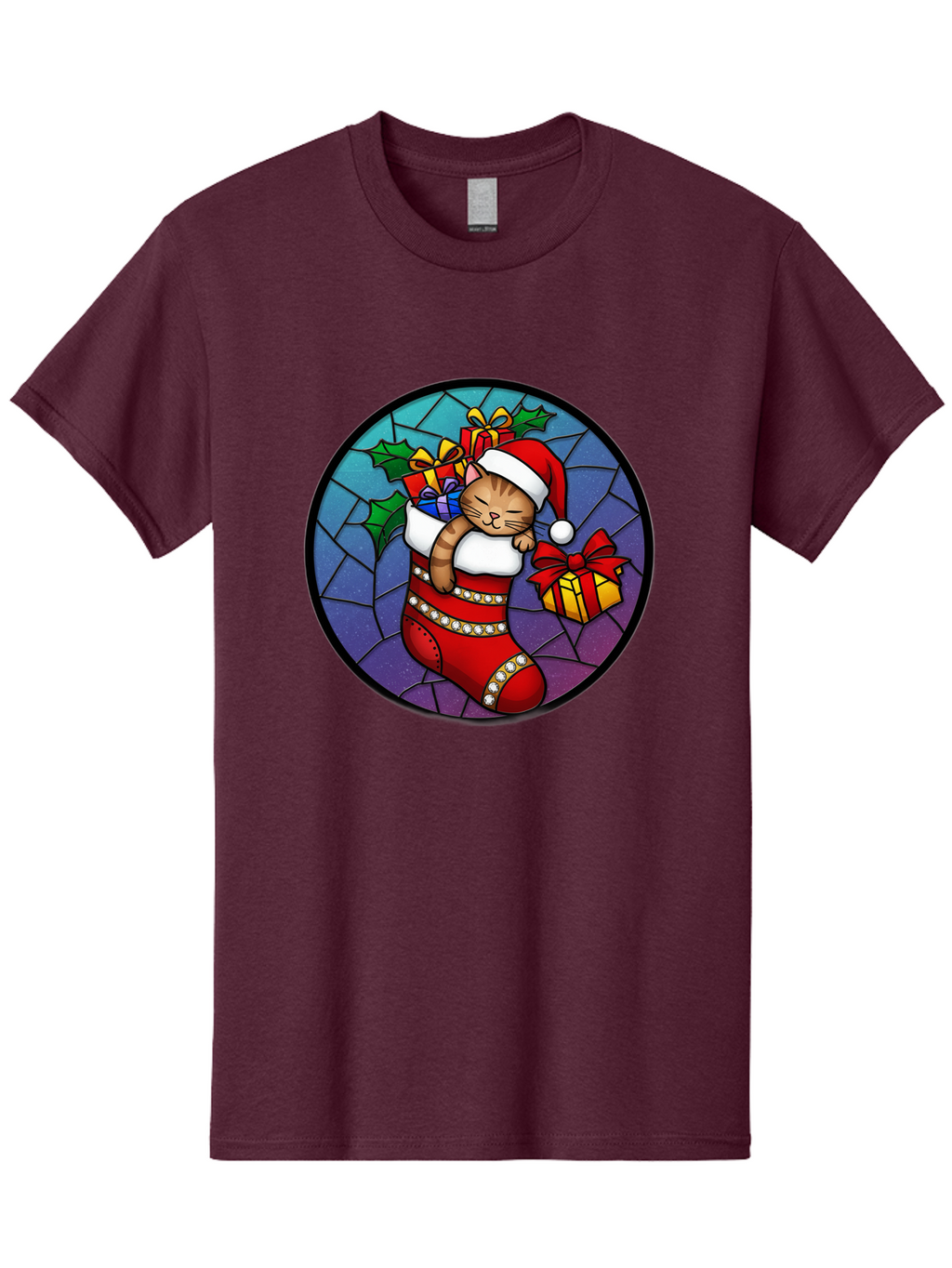 Cat-In-Christmas-Stocking-1 Men'S Graphic Tee, 100% Cotton, Comfortable Casual Summer Wear, Machine Washable, Vintage Camera, Old Camera, Antique Camera, Black Camera, Classic Photography, Photography Equipment, Nostalgic Device, Film Camera, Bal972
