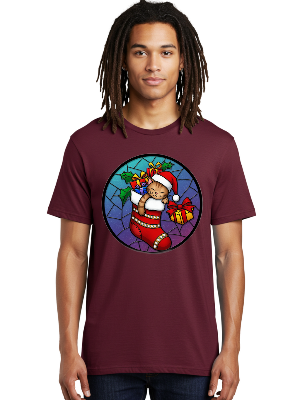 Cat-In-Christmas-Stocking-1 Men'S Graphic Tee, 100% Cotton, Comfortable Casual Summer Wear, Machine Washable, Vintage Camera, Old Camera, Antique Camera, Black Camera, Classic Photography, Photography Equipment, Nostalgic Device, Film Camera, Bal972