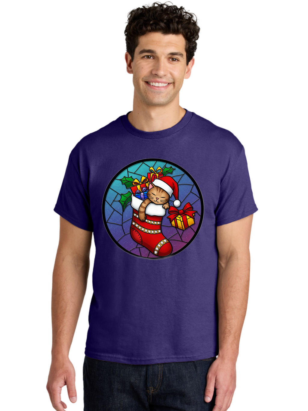 Cat-In-Christmas-Stocking-1 Men'S Graphic Tee, 100% Cotton, Comfortable Casual Summer Wear, Machine Washable, Vintage Camera, Old Camera, Antique Camera, Black Camera, Classic Photography, Photography Equipment, Nostalgic Device, Film Camera, Bal972