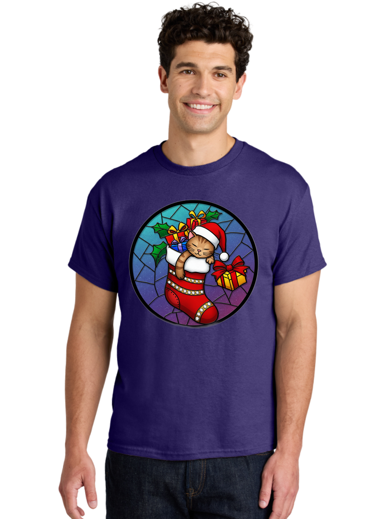 Cat-In-Christmas-Stocking-1 Men'S Graphic Tee, 100% Cotton, Comfortable Casual Summer Wear, Machine Washable, Vintage Camera, Old Camera, Antique Camera, Black Camera, Classic Photography, Photography Equipment, Nostalgic Device, Film Camera, Bal972