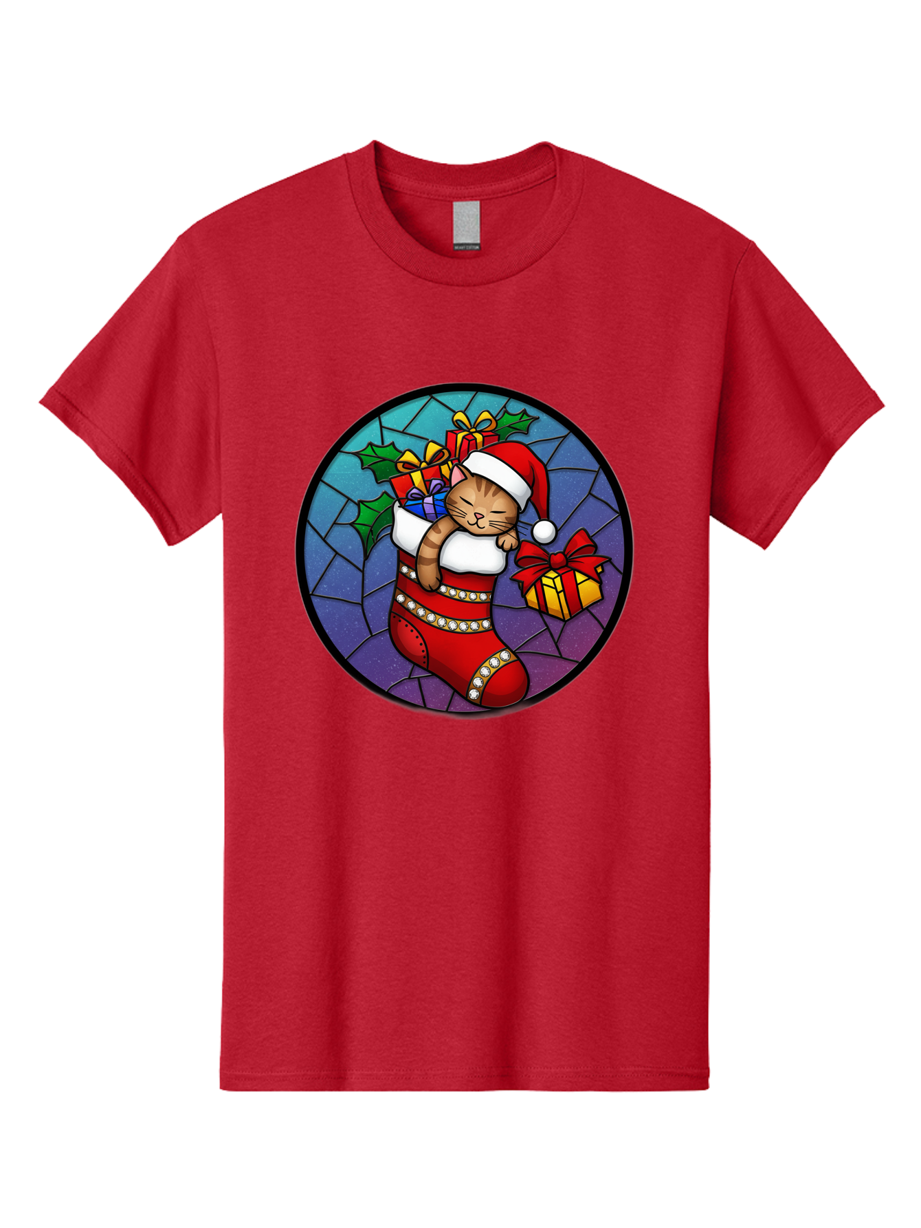 Cat-In-Christmas-Stocking-1 Men'S Graphic Tee, 100% Cotton, Comfortable Casual Summer Wear, Machine Washable, Vintage Camera, Old Camera, Antique Camera, Black Camera, Classic Photography, Photography Equipment, Nostalgic Device, Film Camera, Bal972