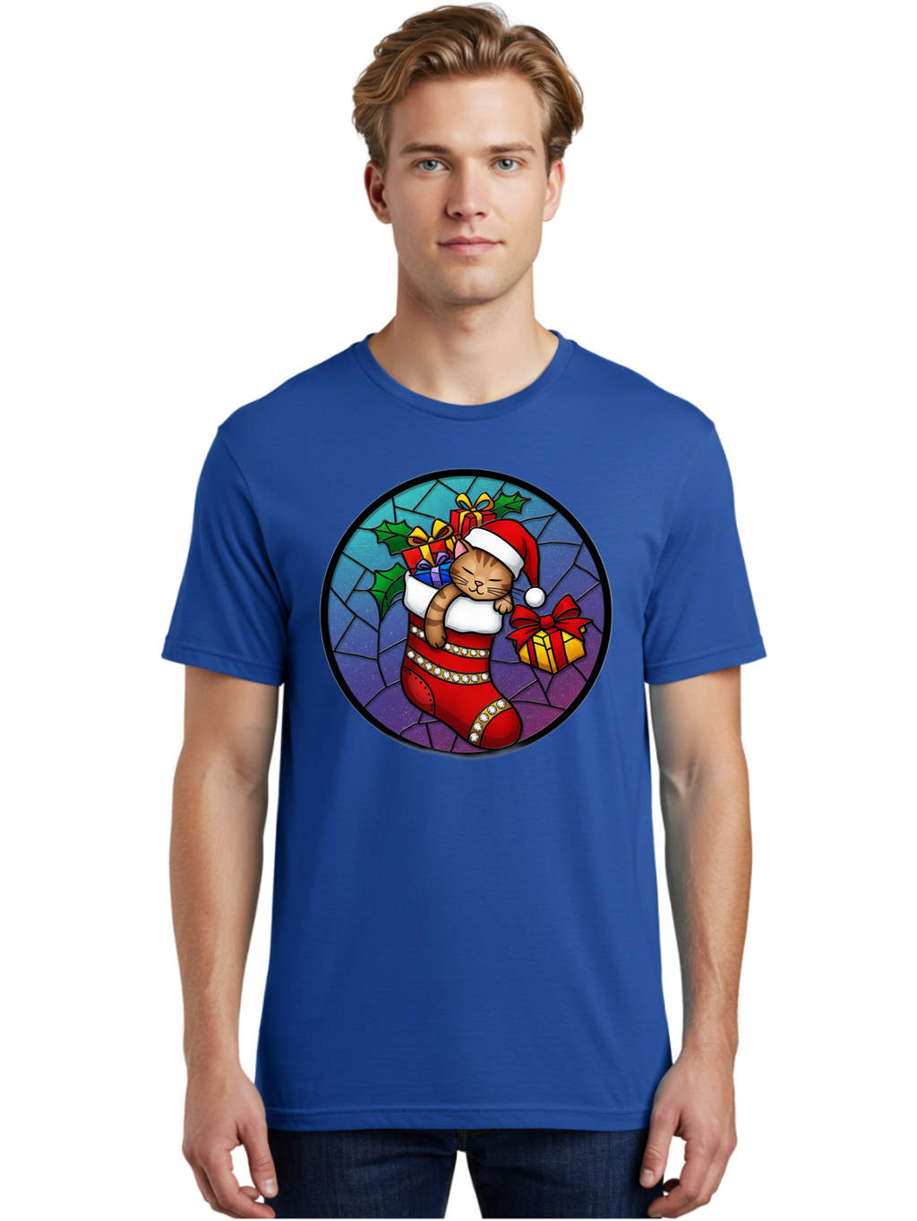 Cat-In-Christmas-Stocking-1 Men'S Graphic Tee, 100% Cotton, Comfortable Casual Summer Wear, Machine Washable, Vintage Camera, Old Camera, Antique Camera, Black Camera, Classic Photography, Photography Equipment, Nostalgic Device, Film Camera, Bal972