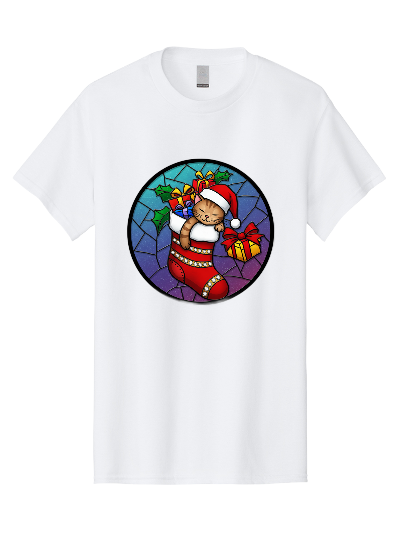 Cat-In-Christmas-Stocking-1 Men'S Graphic Tee, 100% Cotton, Comfortable Casual Summer Wear, Machine Washable, Vintage Camera, Old Camera, Antique Camera, Black Camera, Classic Photography, Photography Equipment, Nostalgic Device, Film Camera, Bal972
