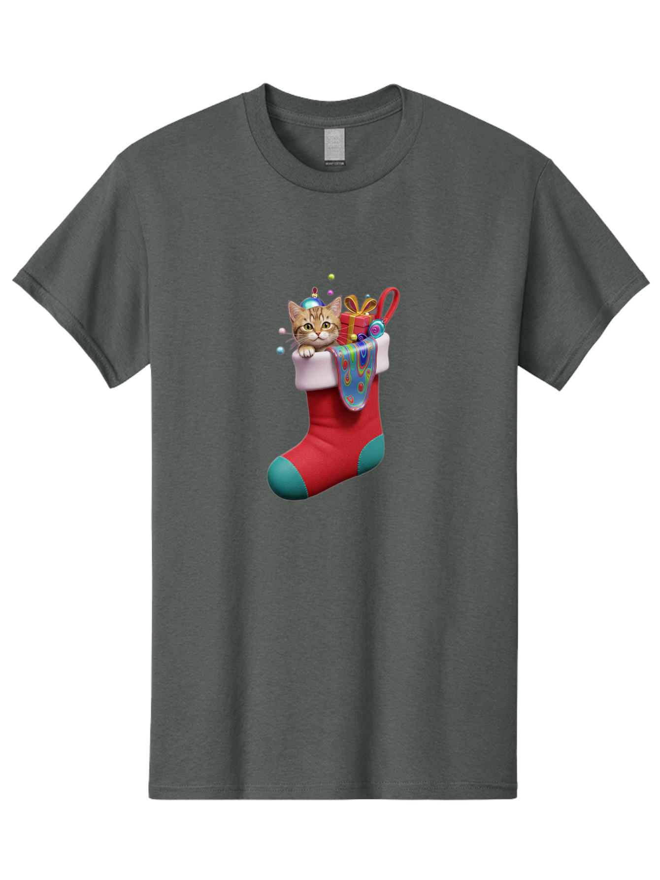 Cat-In-Christmas-Stocking-2 Men'S Graphic Tee, 100% Cotton, Comfortable Casual Summer Wear, Machine Washable, Vintage Camera, Old Camera, Antique Camera, Black Camera, Classic Photography, Photography Equipment, Nostalgic Device, Film Camera, Bal973