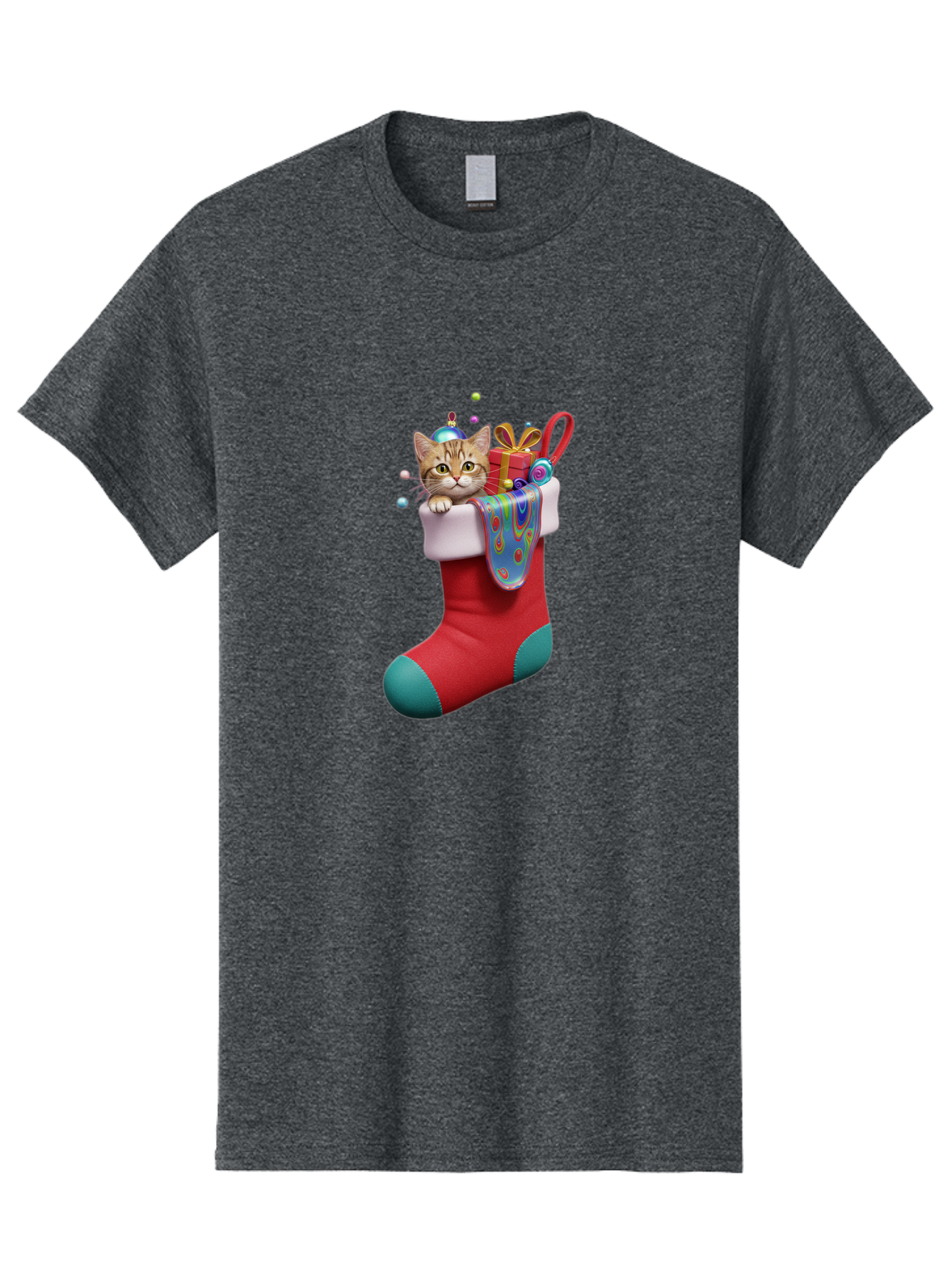 Cat-In-Christmas-Stocking-2 Men'S Graphic Tee, 100% Cotton, Comfortable Casual Summer Wear, Machine Washable, Vintage Camera, Old Camera, Antique Camera, Black Camera, Classic Photography, Photography Equipment, Nostalgic Device, Film Camera, Bal973