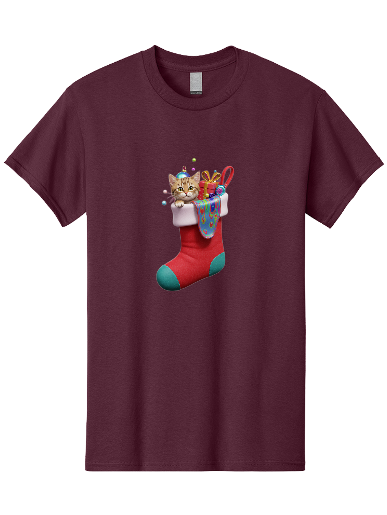 Cat-In-Christmas-Stocking-2 Men'S Graphic Tee, 100% Cotton, Comfortable Casual Summer Wear, Machine Washable, Vintage Camera, Old Camera, Antique Camera, Black Camera, Classic Photography, Photography Equipment, Nostalgic Device, Film Camera, Bal973