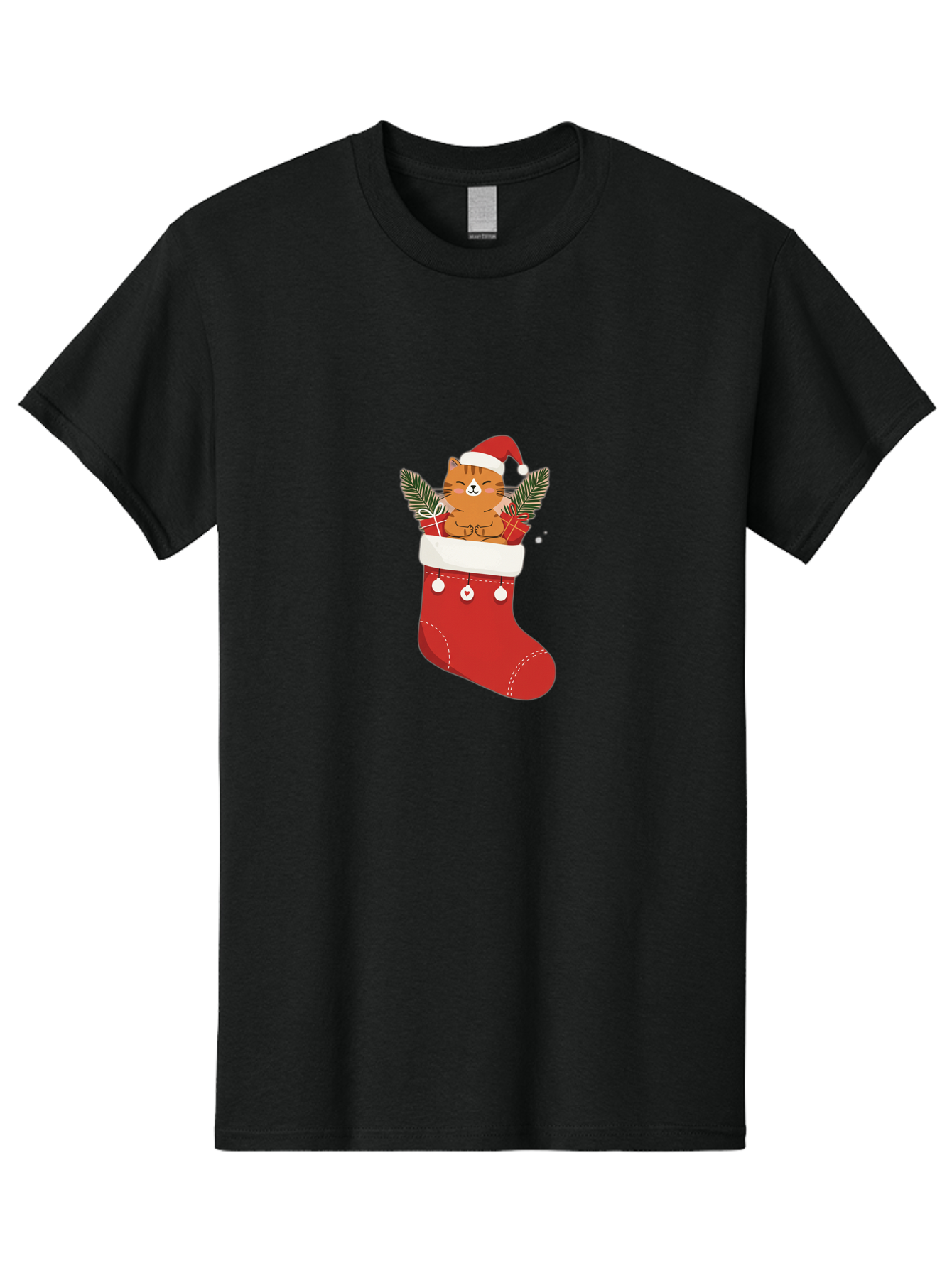 Cat-In-Christmas-Stocking-3 Men'S Graphic Tee, 100% Cotton, Comfortable Casual Summer Wear, Machine Washable, Vintage Camera, Old Camera, Antique Camera, Black Camera, Classic Photography, Photography Equipment, Nostalgic Device, Film Camera, Bal974