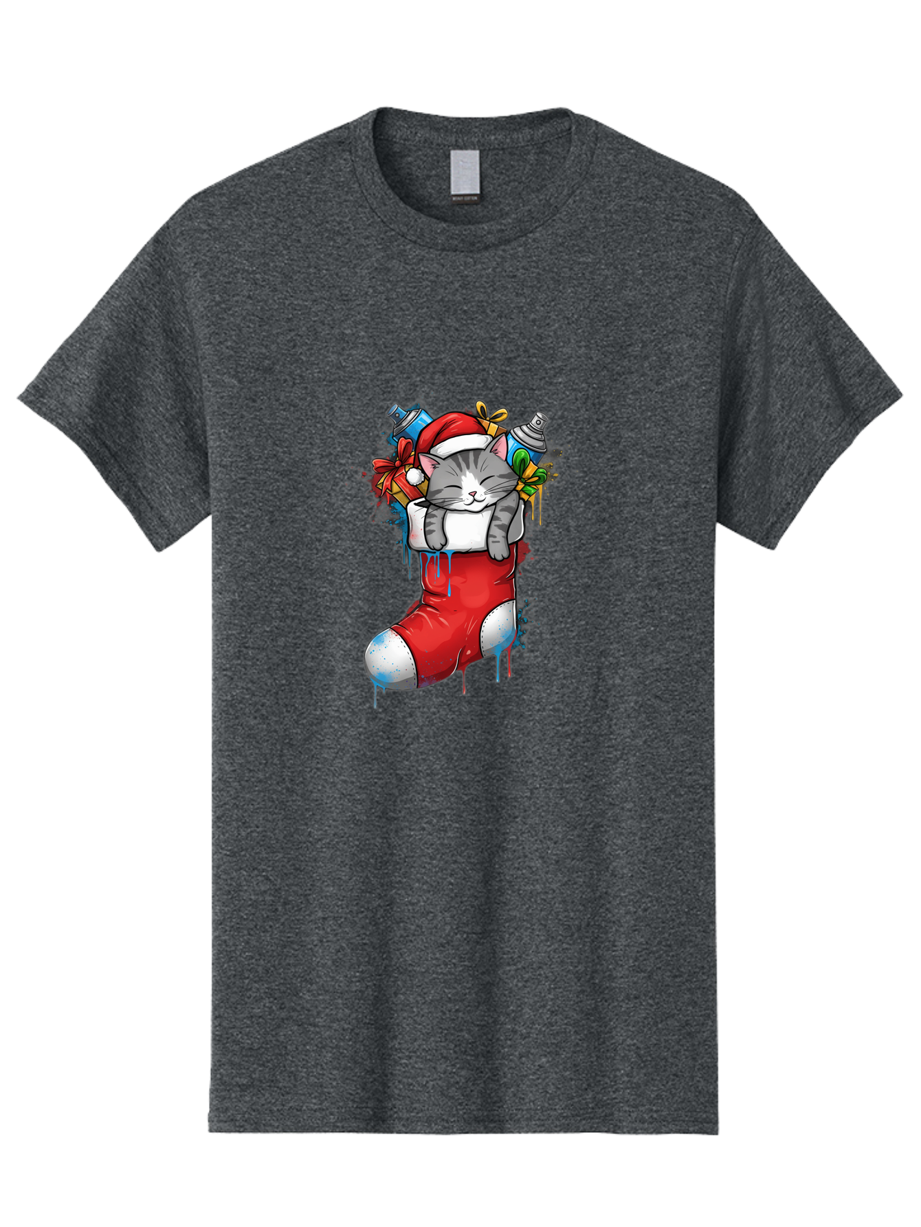 Cat-In-Christmas-Stocking-4 Men'S Graphic Tee, 100% Cotton, Comfortable Casual Summer Wear, Machine Washable, Vintage Camera, Old Camera, Antique Camera, Black Camera, Classic Photography, Photography Equipment, Nostalgic Device, Film Camera, Bal975
