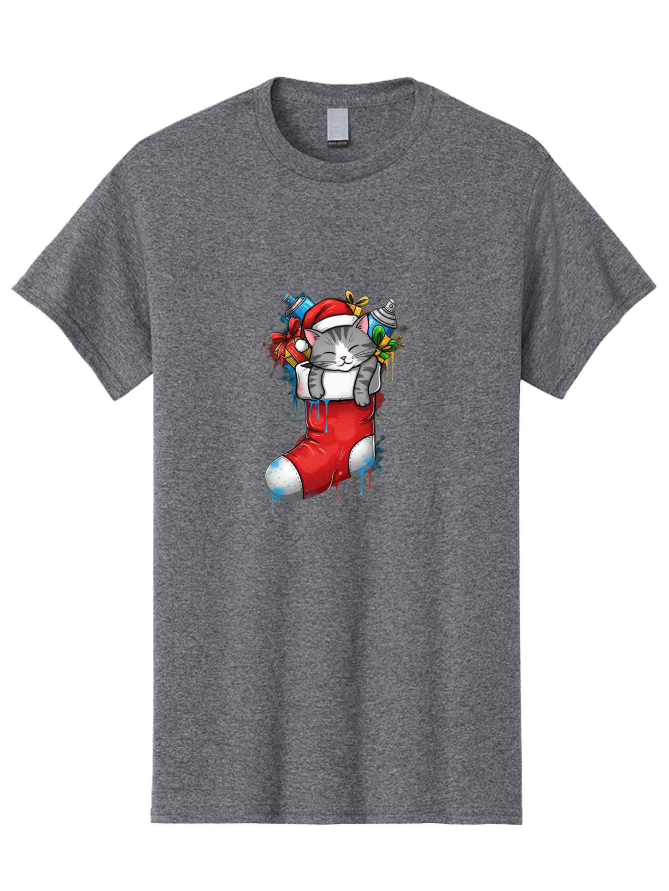 Cat-In-Christmas-Stocking-4 Men'S Graphic Tee, 100% Cotton, Comfortable Casual Summer Wear, Machine Washable, Vintage Camera, Old Camera, Antique Camera, Black Camera, Classic Photography, Photography Equipment, Nostalgic Device, Film Camera, Bal975