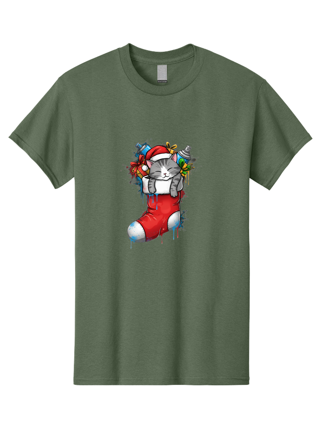 Cat-In-Christmas-Stocking-4 Men'S Graphic Tee, 100% Cotton, Comfortable Casual Summer Wear, Machine Washable, Vintage Camera, Old Camera, Antique Camera, Black Camera, Classic Photography, Photography Equipment, Nostalgic Device, Film Camera, Bal975