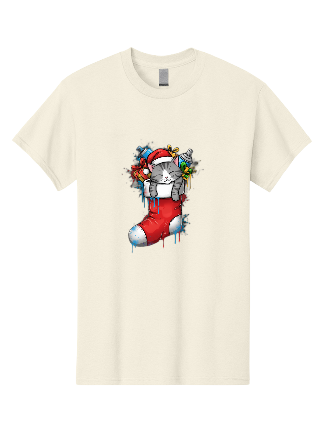 Cat-In-Christmas-Stocking-4 Men'S Graphic Tee, 100% Cotton, Comfortable Casual Summer Wear, Machine Washable, Vintage Camera, Old Camera, Antique Camera, Black Camera, Classic Photography, Photography Equipment, Nostalgic Device, Film Camera, Bal975