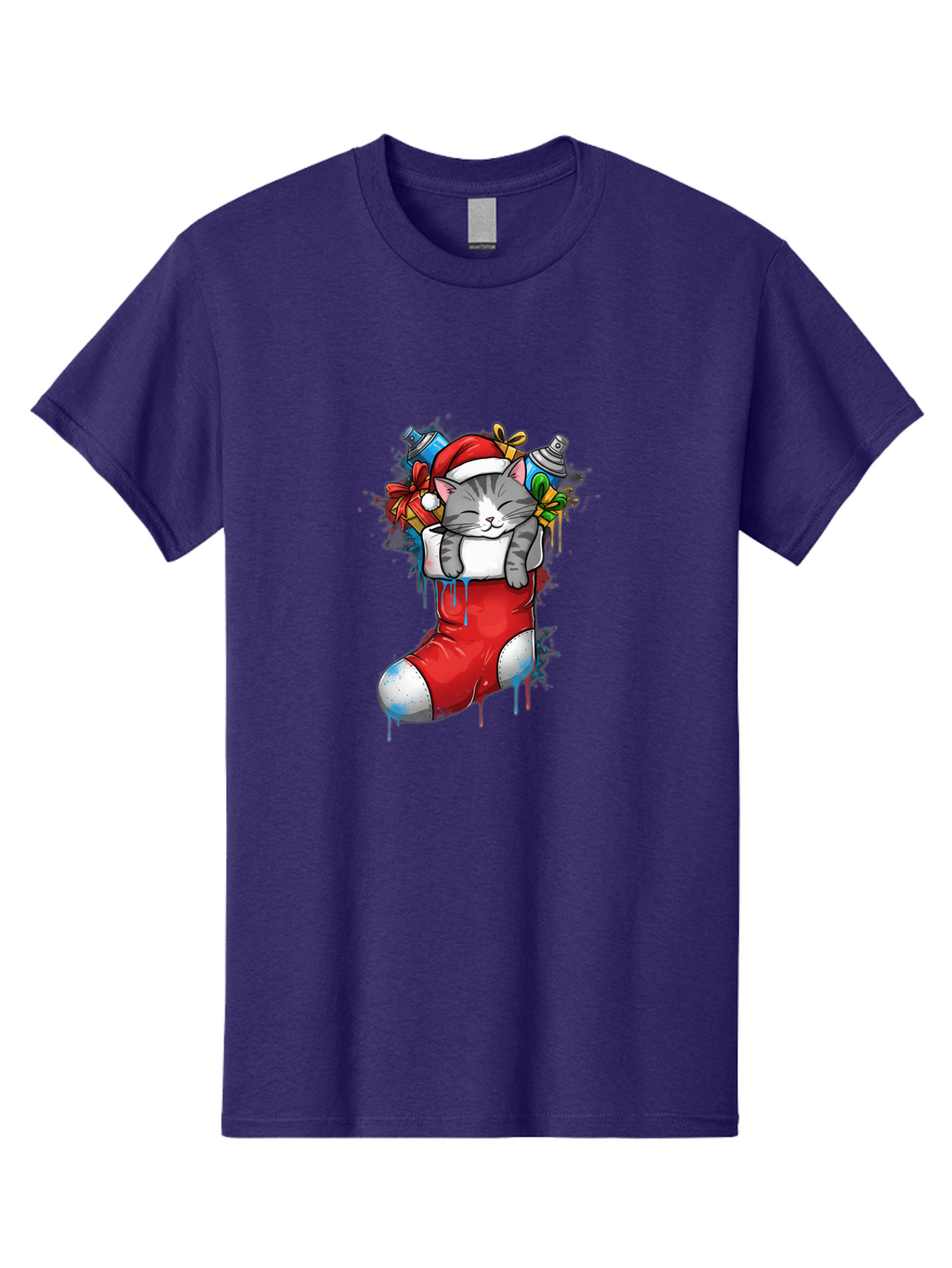 Cat-In-Christmas-Stocking-4 Men'S Graphic Tee, 100% Cotton, Comfortable Casual Summer Wear, Machine Washable, Vintage Camera, Old Camera, Antique Camera, Black Camera, Classic Photography, Photography Equipment, Nostalgic Device, Film Camera, Bal975