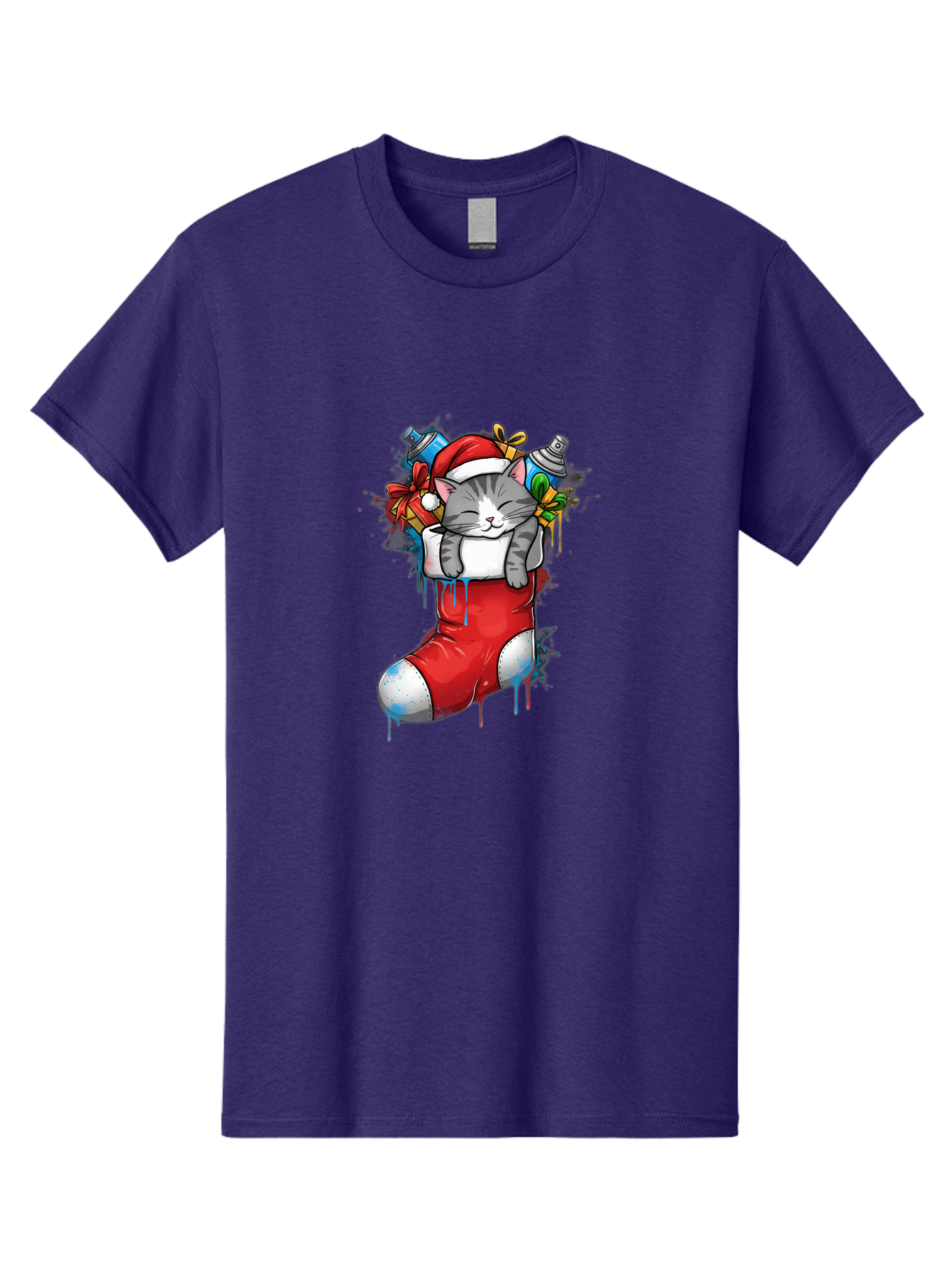 Cat-In-Christmas-Stocking-4 Men'S Graphic Tee, 100% Cotton, Comfortable Casual Summer Wear, Machine Washable, Vintage Camera, Old Camera, Antique Camera, Black Camera, Classic Photography, Photography Equipment, Nostalgic Device, Film Camera, Bal975