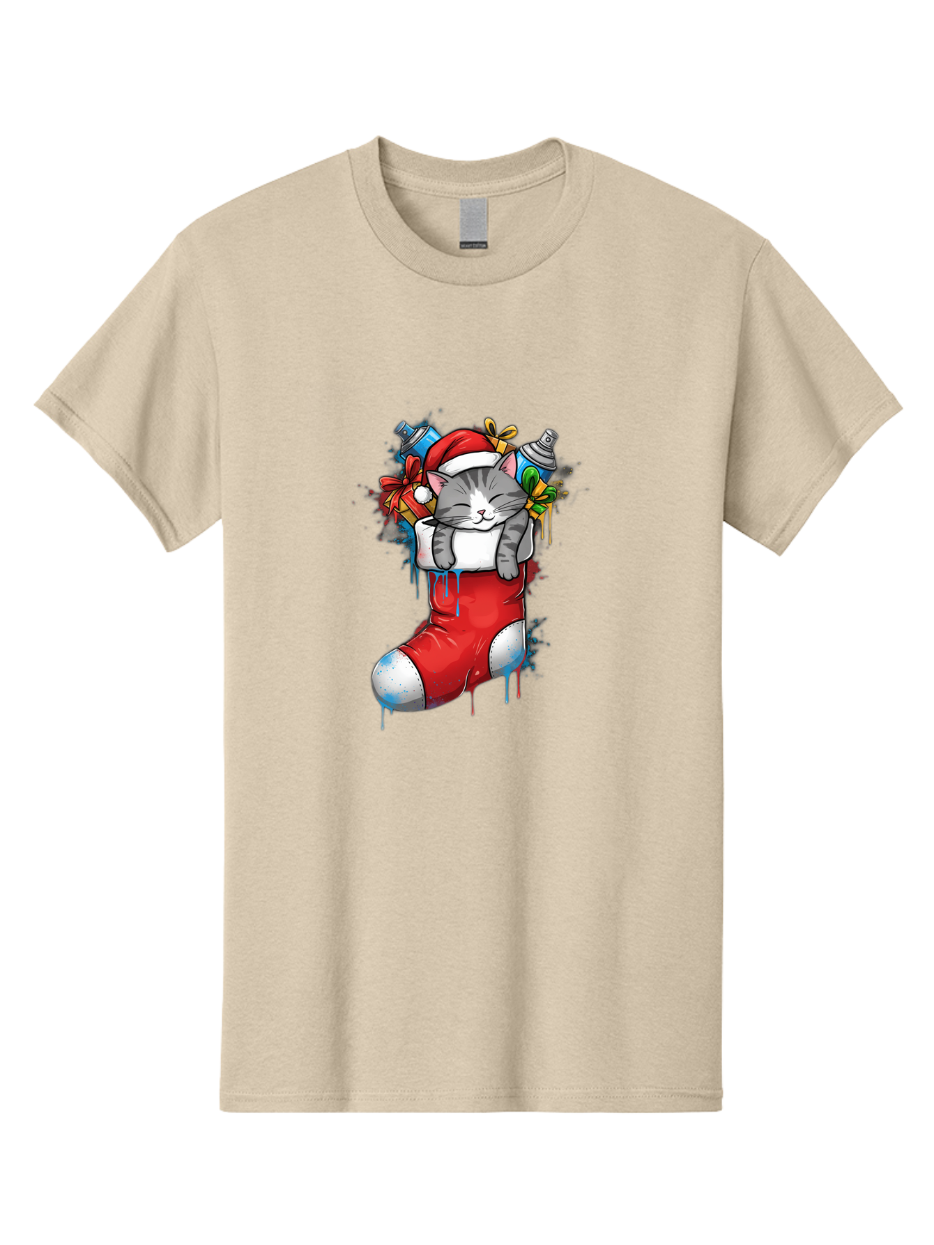 Cat-In-Christmas-Stocking-4 Men'S Graphic Tee, 100% Cotton, Comfortable Casual Summer Wear, Machine Washable, Vintage Camera, Old Camera, Antique Camera, Black Camera, Classic Photography, Photography Equipment, Nostalgic Device, Film Camera, Bal975