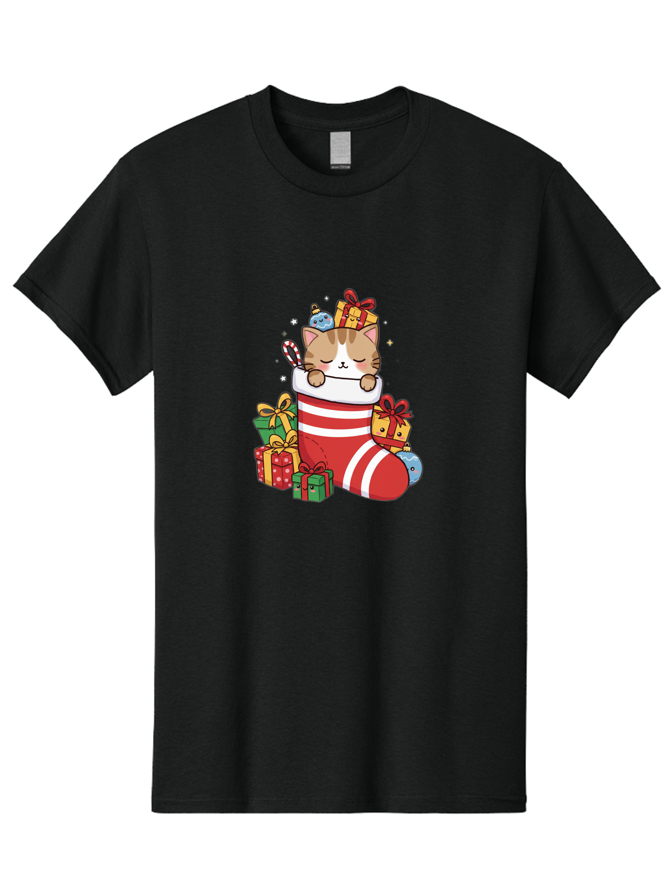 Cat-In-Christmas-Stocking-5 Men'S Graphic Tee, 100% Cotton, Comfortable Casual Summer Wear, Machine Washable, Vintage Camera, Old Camera, Antique Camera, Black Camera, Classic Photography, Photography Equipment, Nostalgic Device, Film Camera, Bal976