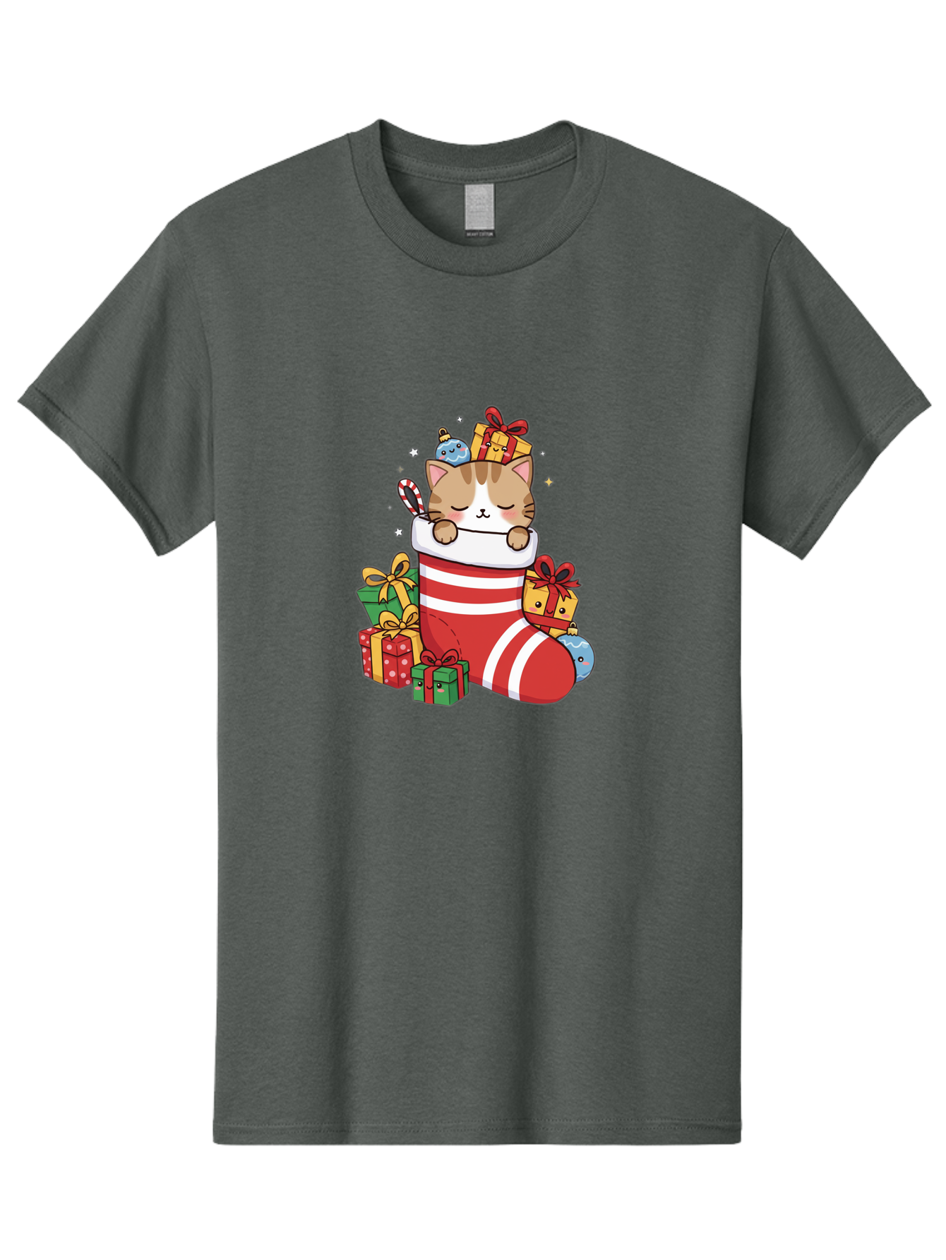 Cat-In-Christmas-Stocking-5 Men'S Graphic Tee, 100% Cotton, Comfortable Casual Summer Wear, Machine Washable, Vintage Camera, Old Camera, Antique Camera, Black Camera, Classic Photography, Photography Equipment, Nostalgic Device, Film Camera, Bal976