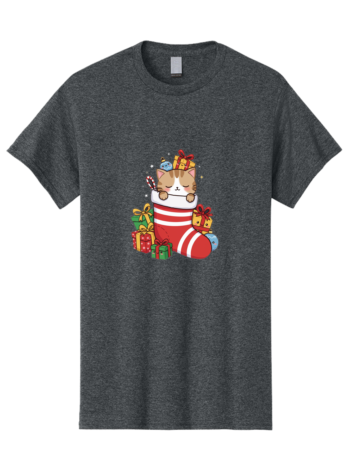 Cat-In-Christmas-Stocking-5 Men'S Graphic Tee, 100% Cotton, Comfortable Casual Summer Wear, Machine Washable, Vintage Camera, Old Camera, Antique Camera, Black Camera, Classic Photography, Photography Equipment, Nostalgic Device, Film Camera, Bal976