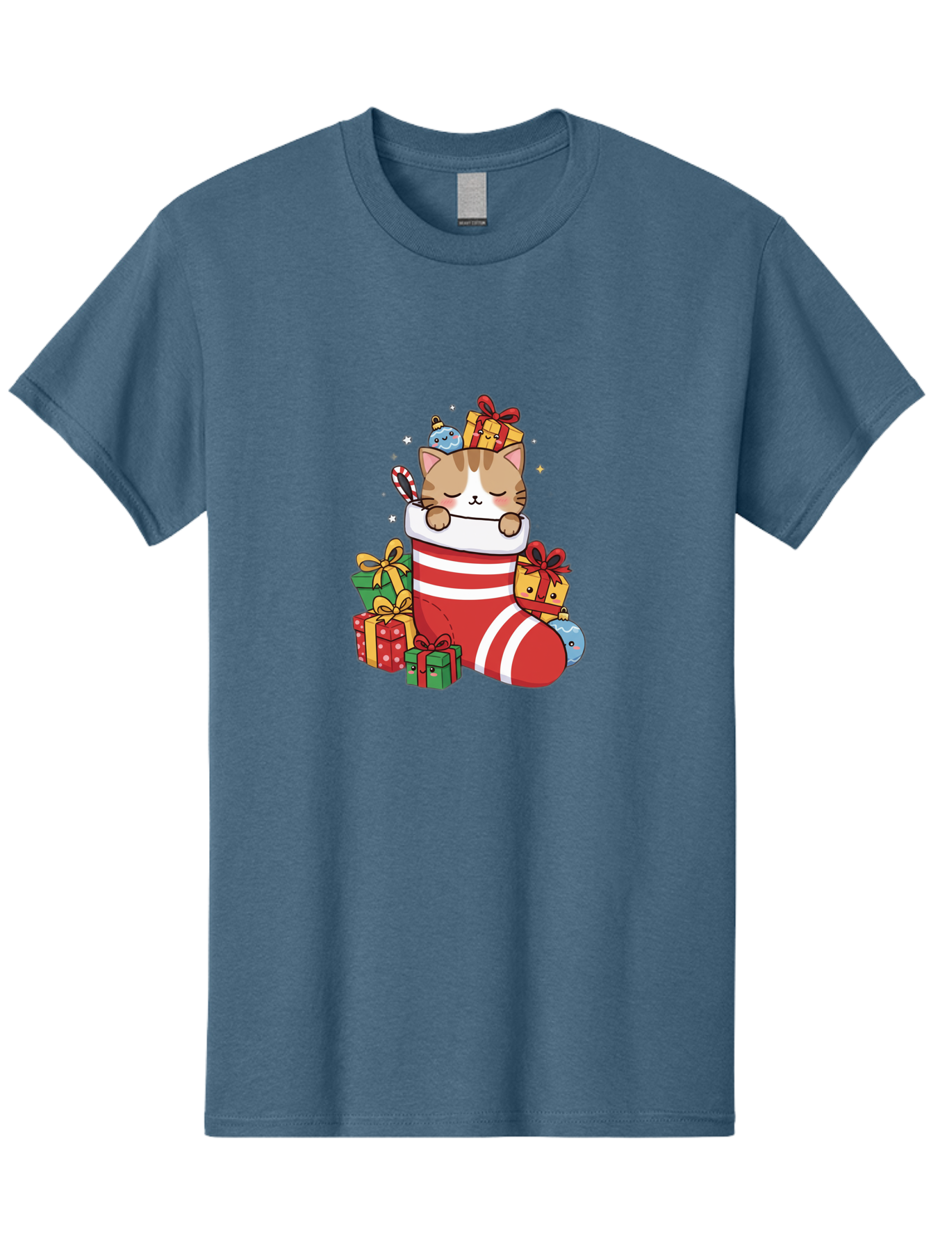 Cat-In-Christmas-Stocking-5 Men'S Graphic Tee, 100% Cotton, Comfortable Casual Summer Wear, Machine Washable, Vintage Camera, Old Camera, Antique Camera, Black Camera, Classic Photography, Photography Equipment, Nostalgic Device, Film Camera, Bal976