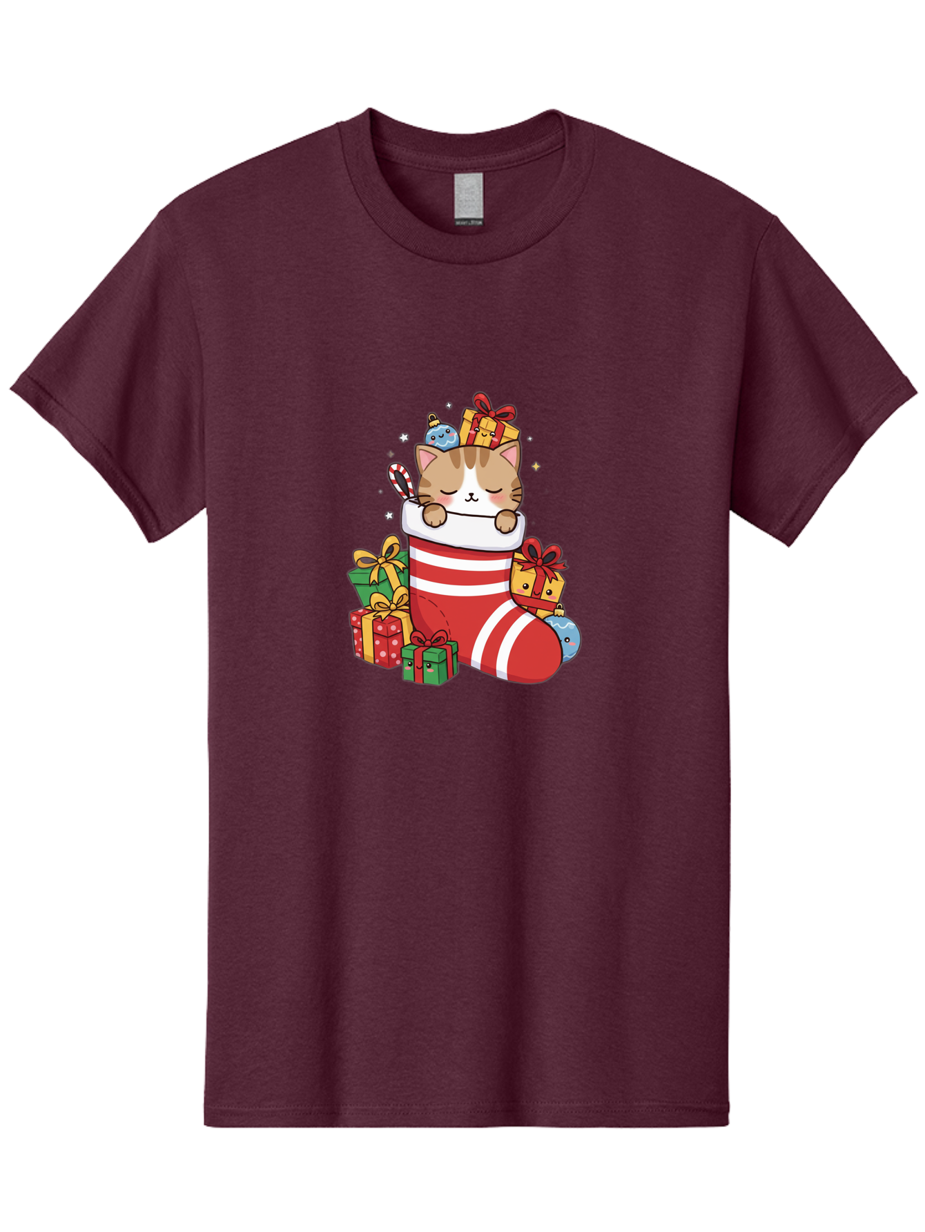 Cat-In-Christmas-Stocking-5 Men'S Graphic Tee, 100% Cotton, Comfortable Casual Summer Wear, Machine Washable, Vintage Camera, Old Camera, Antique Camera, Black Camera, Classic Photography, Photography Equipment, Nostalgic Device, Film Camera, Bal976