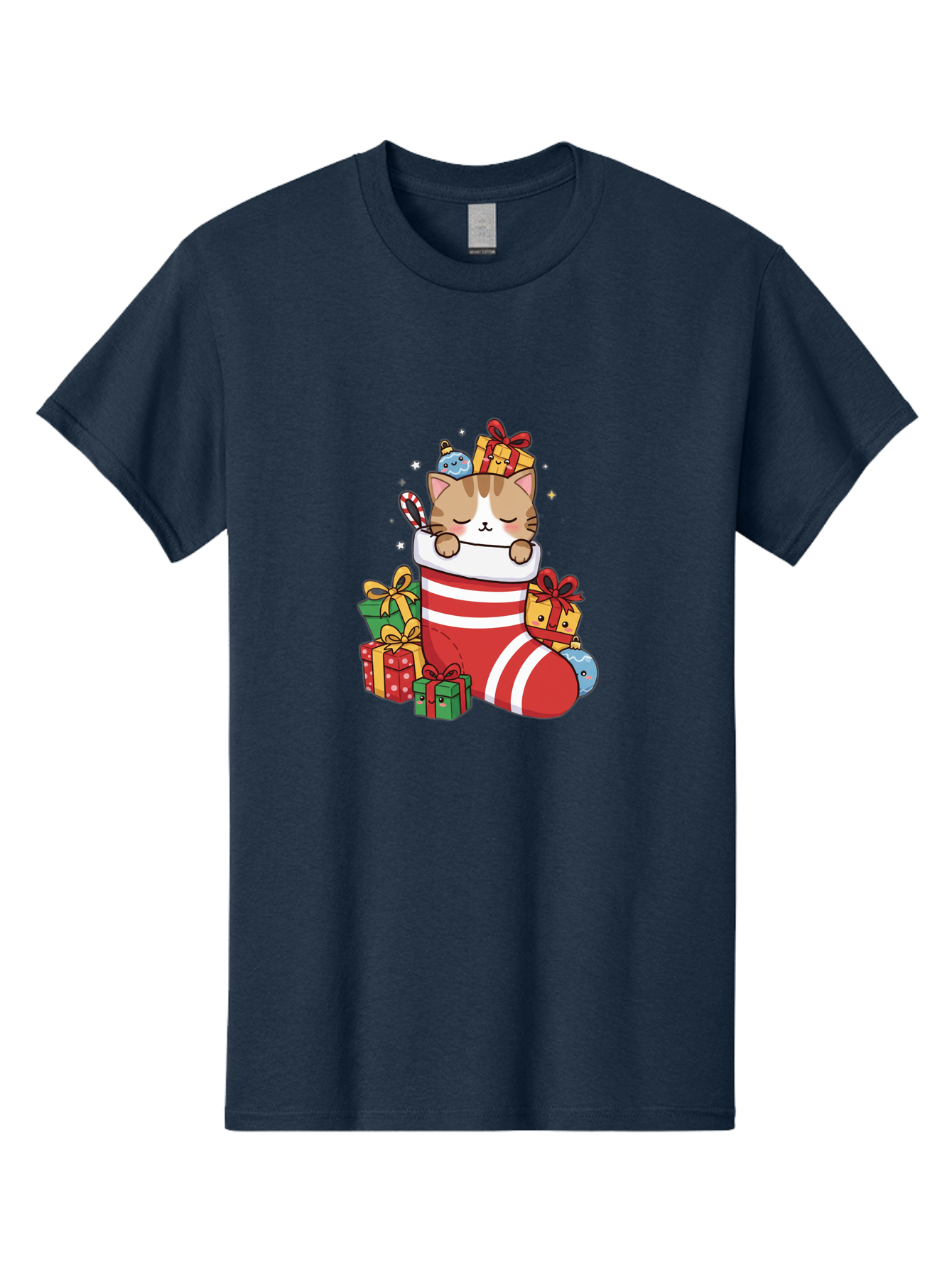 Cat-In-Christmas-Stocking-5 Men'S Graphic Tee, 100% Cotton, Comfortable Casual Summer Wear, Machine Washable, Vintage Camera, Old Camera, Antique Camera, Black Camera, Classic Photography, Photography Equipment, Nostalgic Device, Film Camera, Bal976