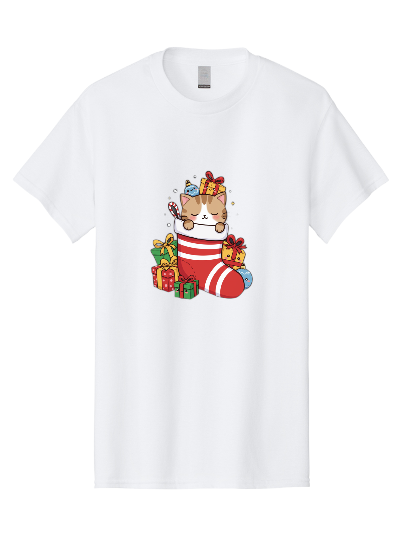 Cat-In-Christmas-Stocking-5 Men'S Graphic Tee, 100% Cotton, Comfortable Casual Summer Wear, Machine Washable, Vintage Camera, Old Camera, Antique Camera, Black Camera, Classic Photography, Photography Equipment, Nostalgic Device, Film Camera, Bal976