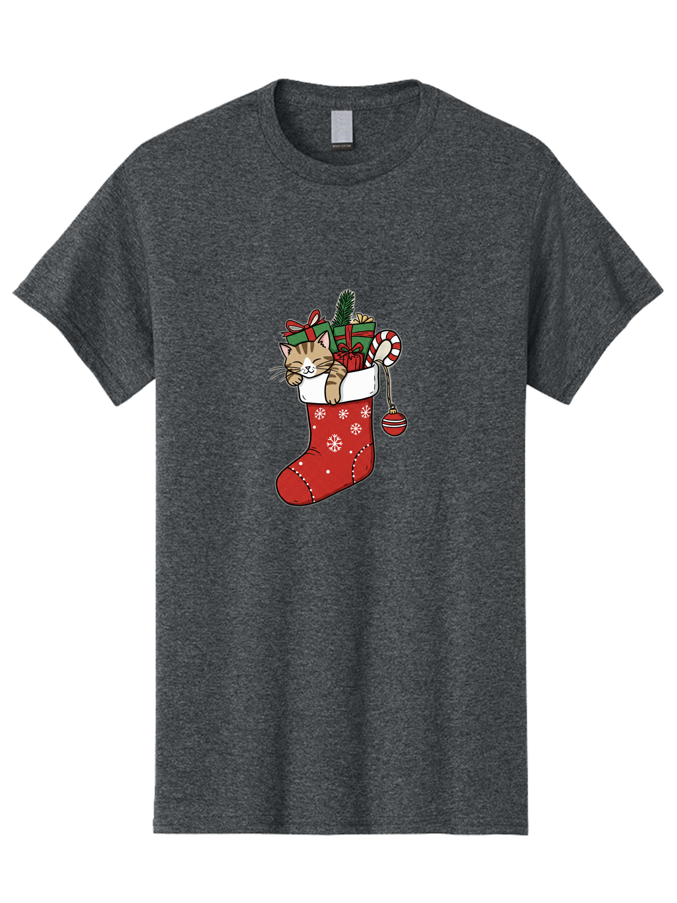 Cat-In-Christmas-Stocking-6 Men'S Graphic Tee, 100% Cotton, Comfortable Casual Summer Wear, Machine Washable, Vintage Camera, Old Camera, Antique Camera, Black Camera, Classic Photography, Photography Equipment, Nostalgic Device, Film Camera, Bal977