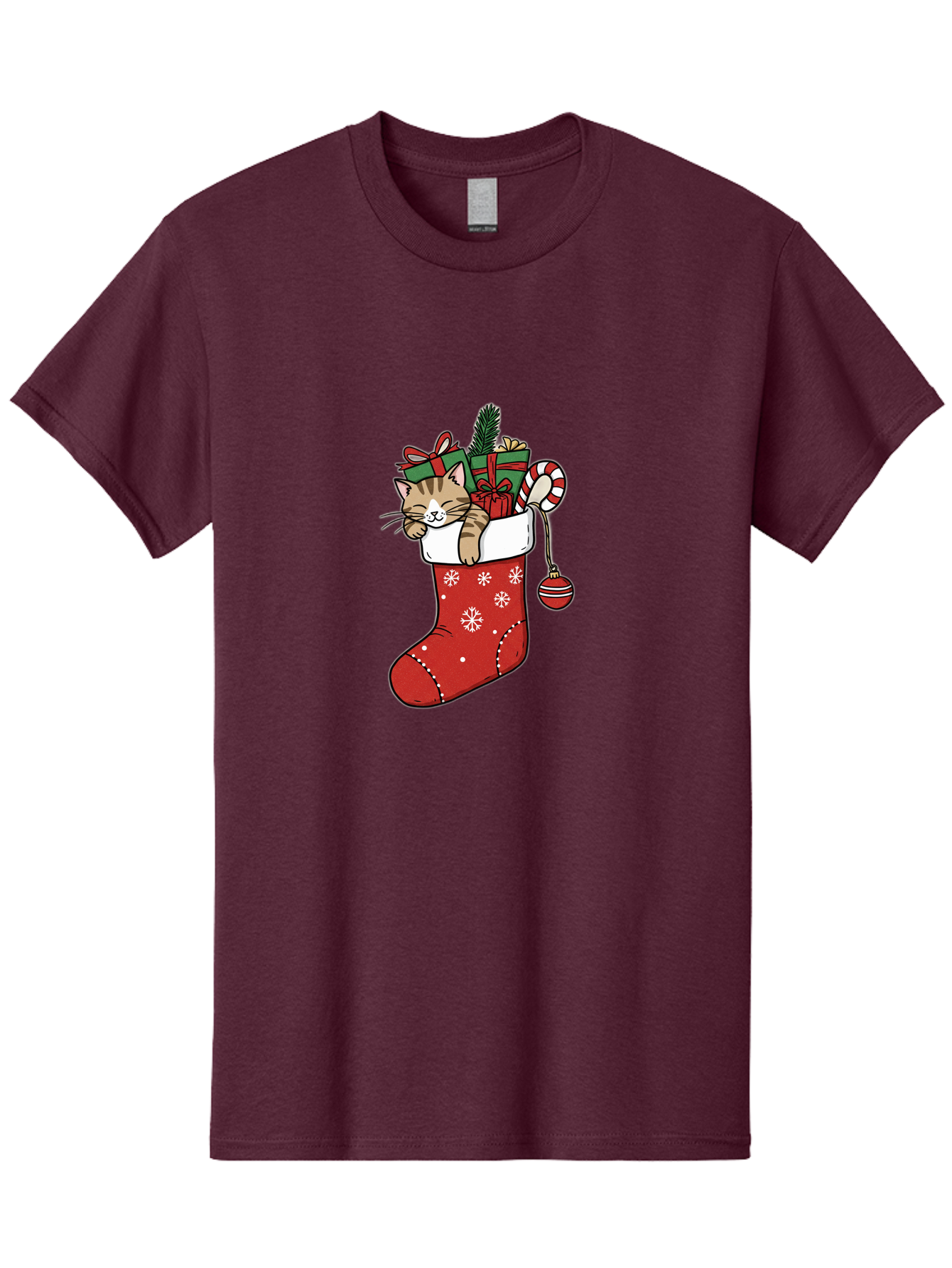 Cat-In-Christmas-Stocking-6 Men'S Graphic Tee, 100% Cotton, Comfortable Casual Summer Wear, Machine Washable, Vintage Camera, Old Camera, Antique Camera, Black Camera, Classic Photography, Photography Equipment, Nostalgic Device, Film Camera, Bal977