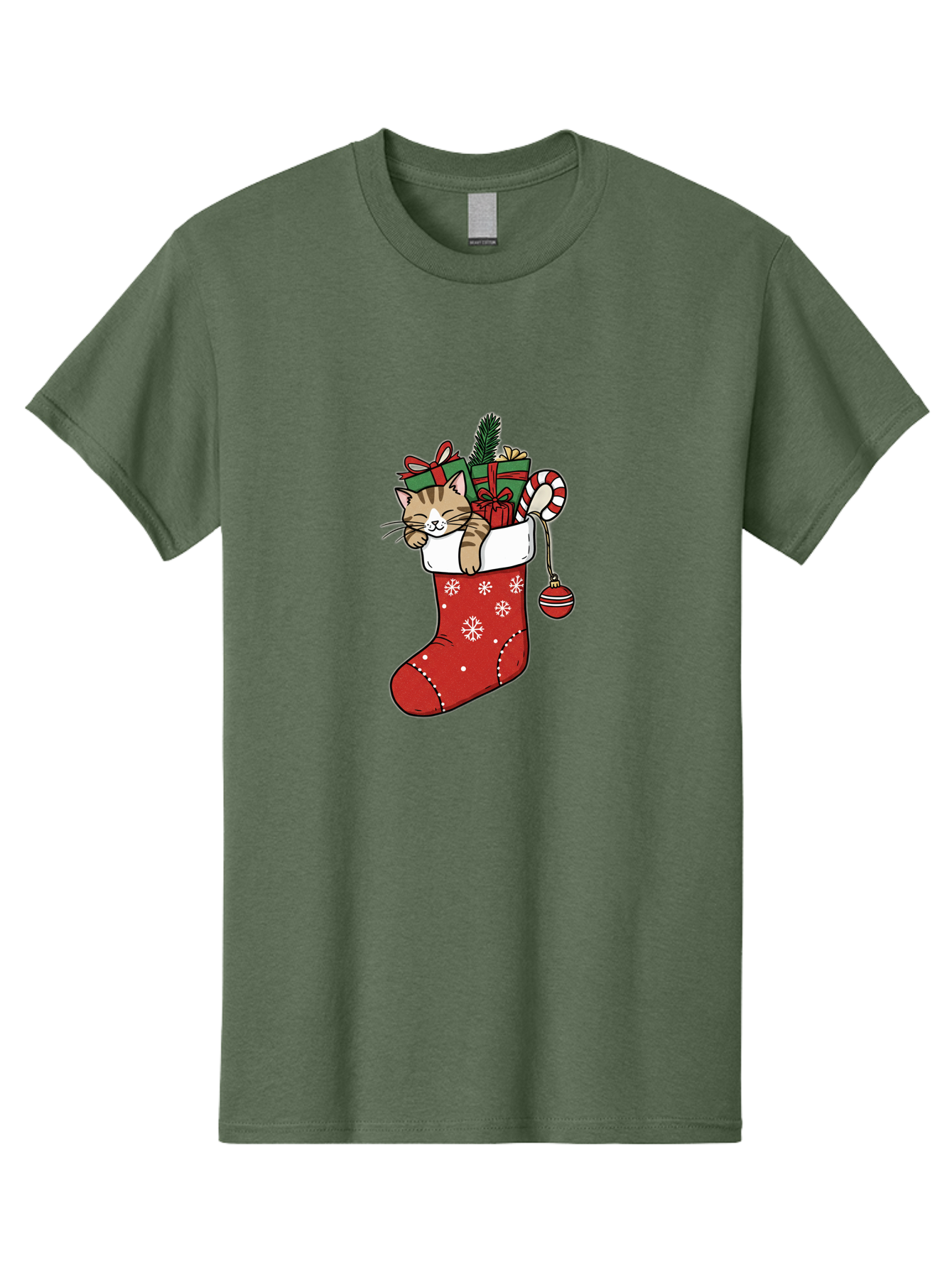 Cat-In-Christmas-Stocking-6 Men'S Graphic Tee, 100% Cotton, Comfortable Casual Summer Wear, Machine Washable, Vintage Camera, Old Camera, Antique Camera, Black Camera, Classic Photography, Photography Equipment, Nostalgic Device, Film Camera, Bal977