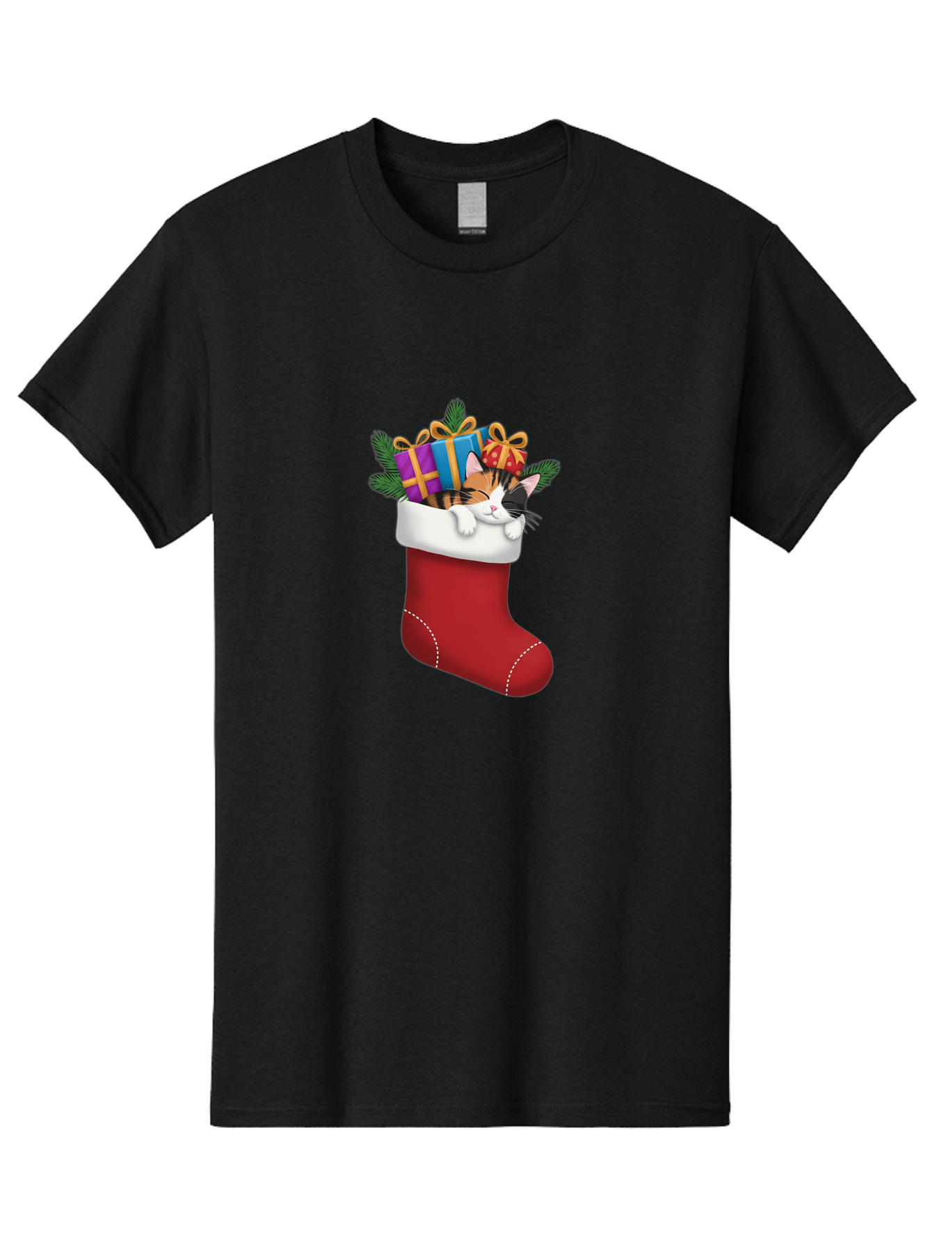 Cat-In-Christmas-Stocking-7 Men'S Graphic Tee, 100% Cotton, Comfortable Casual Summer Wear, Machine Washable, Vintage Camera, Old Camera, Antique Camera, Black Camera, Classic Photography, Photography Equipment, Nostalgic Device, Film Camera, Bal978