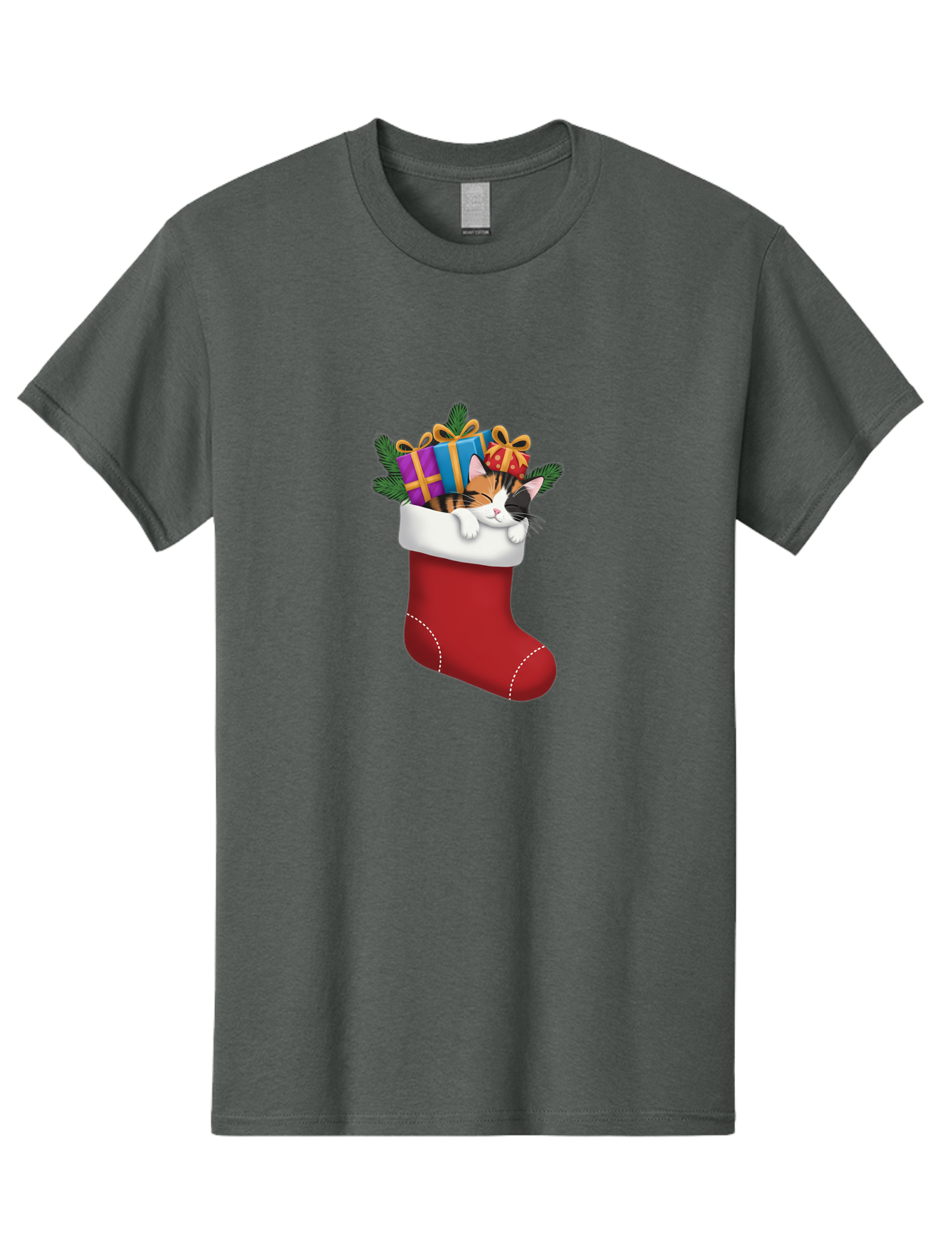 Cat-In-Christmas-Stocking-7 Men'S Graphic Tee, 100% Cotton, Comfortable Casual Summer Wear, Machine Washable, Vintage Camera, Old Camera, Antique Camera, Black Camera, Classic Photography, Photography Equipment, Nostalgic Device, Film Camera, Bal978