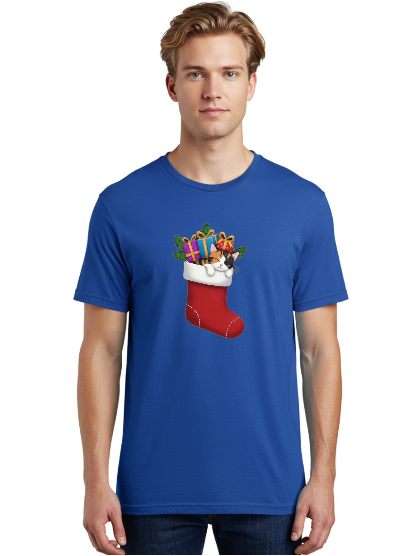 Cat-In-Christmas-Stocking-7 Men'S Graphic Tee, 100% Cotton, Comfortable Casual Summer Wear, Machine Washable, Vintage Camera, Old Camera, Antique Camera, Black Camera, Classic Photography, Photography Equipment, Nostalgic Device, Film Camera, Bal978