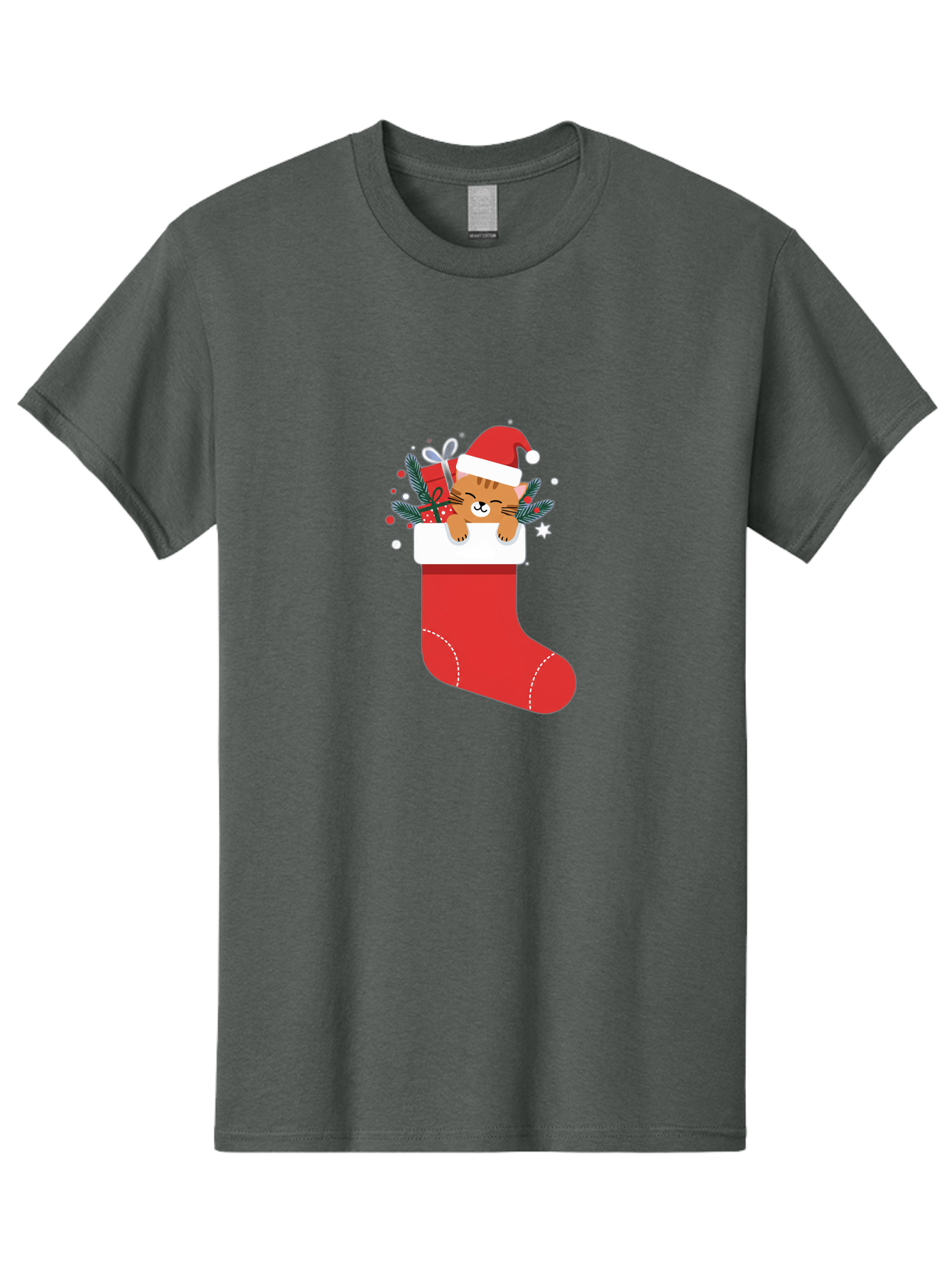 Cat-In-Christmas-Stocking Men'S Graphic Tee, 100% Cotton, Comfortable Casual Summer Wear, Machine Washable, Vintage Camera, Old Camera, Antique Camera, Black Camera, Classic Photography, Photography Equipment, Nostalgic Device, Film Camera, Bal979
